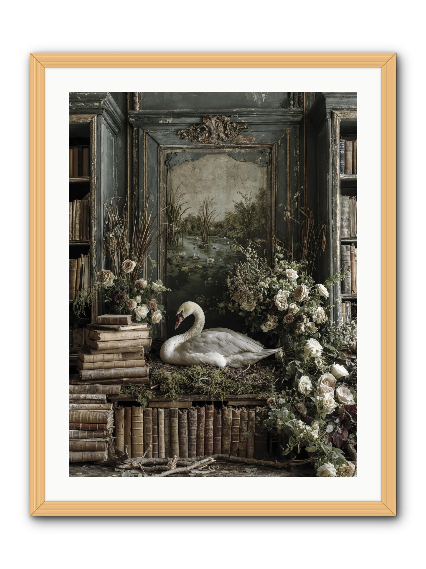 Time borrowed beauty -- Framed Print - Natural 24x32