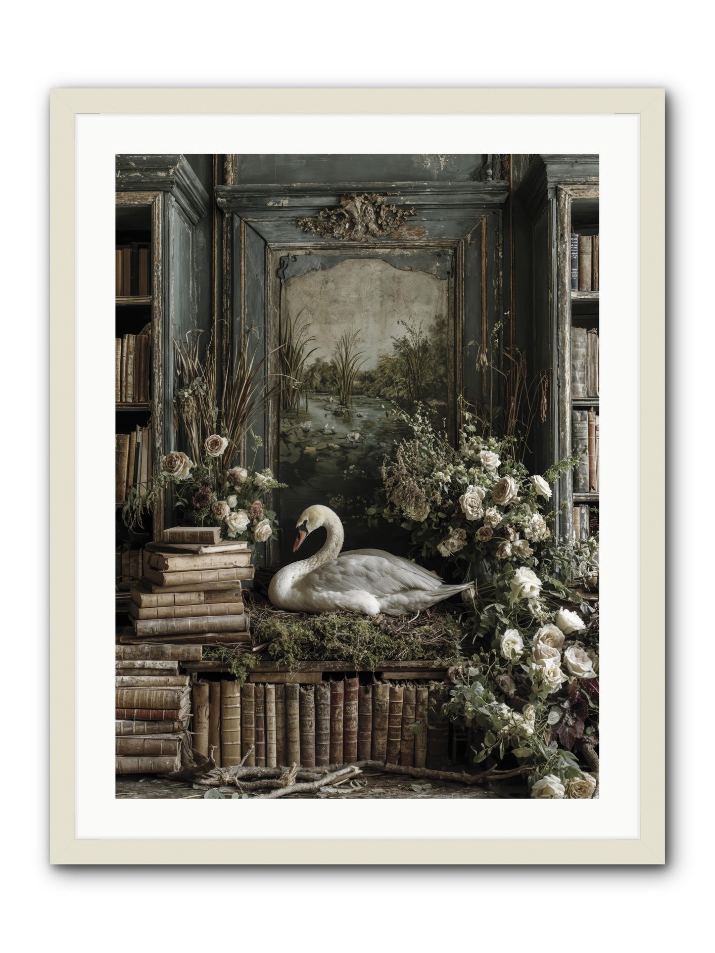 Time borrowed beauty -- Framed Print - White 24x32