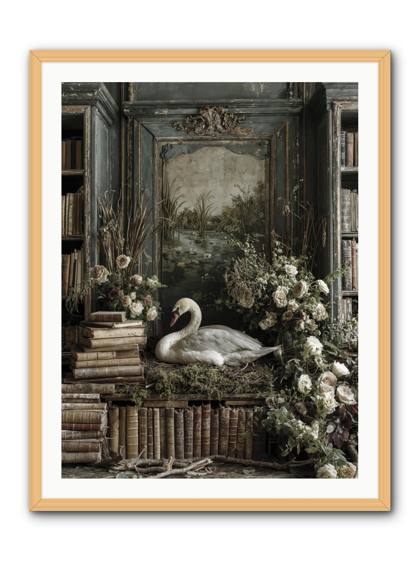 Time borrowed beauty -- Framed Print - Natural 30x40