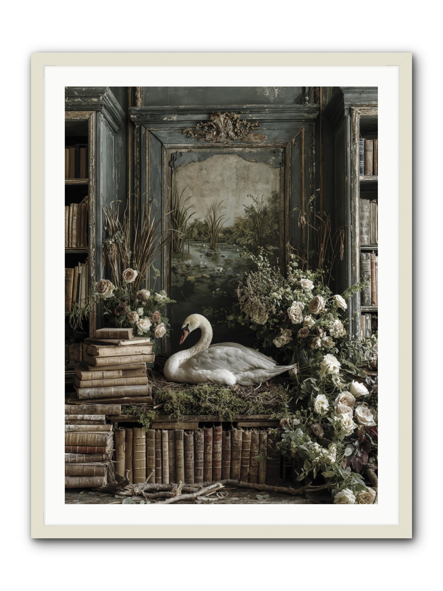 Time borrowed beauty -- Framed Print - White 30x40