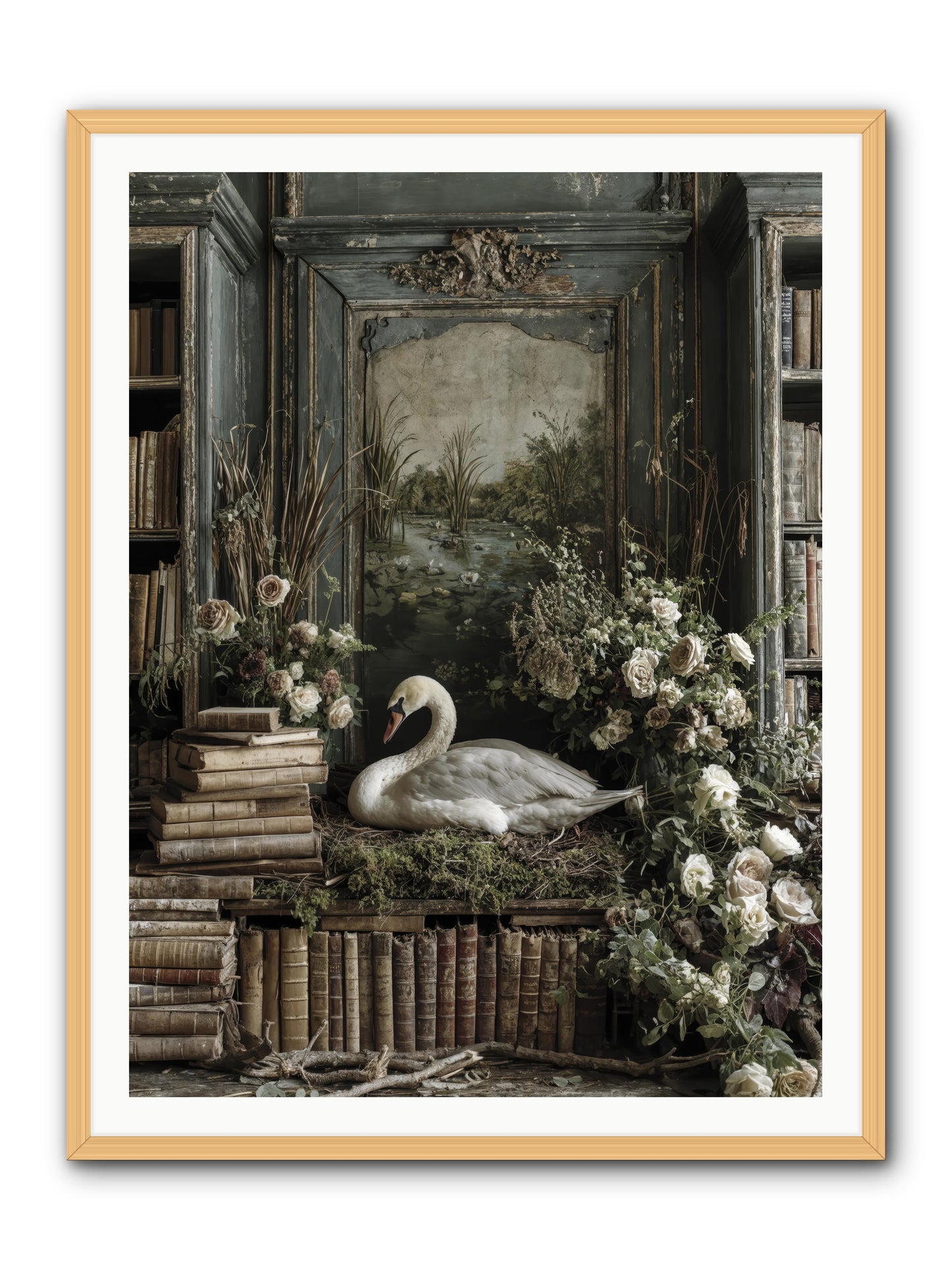 Time borrowed beauty -- Framed Print - Natural 36x48