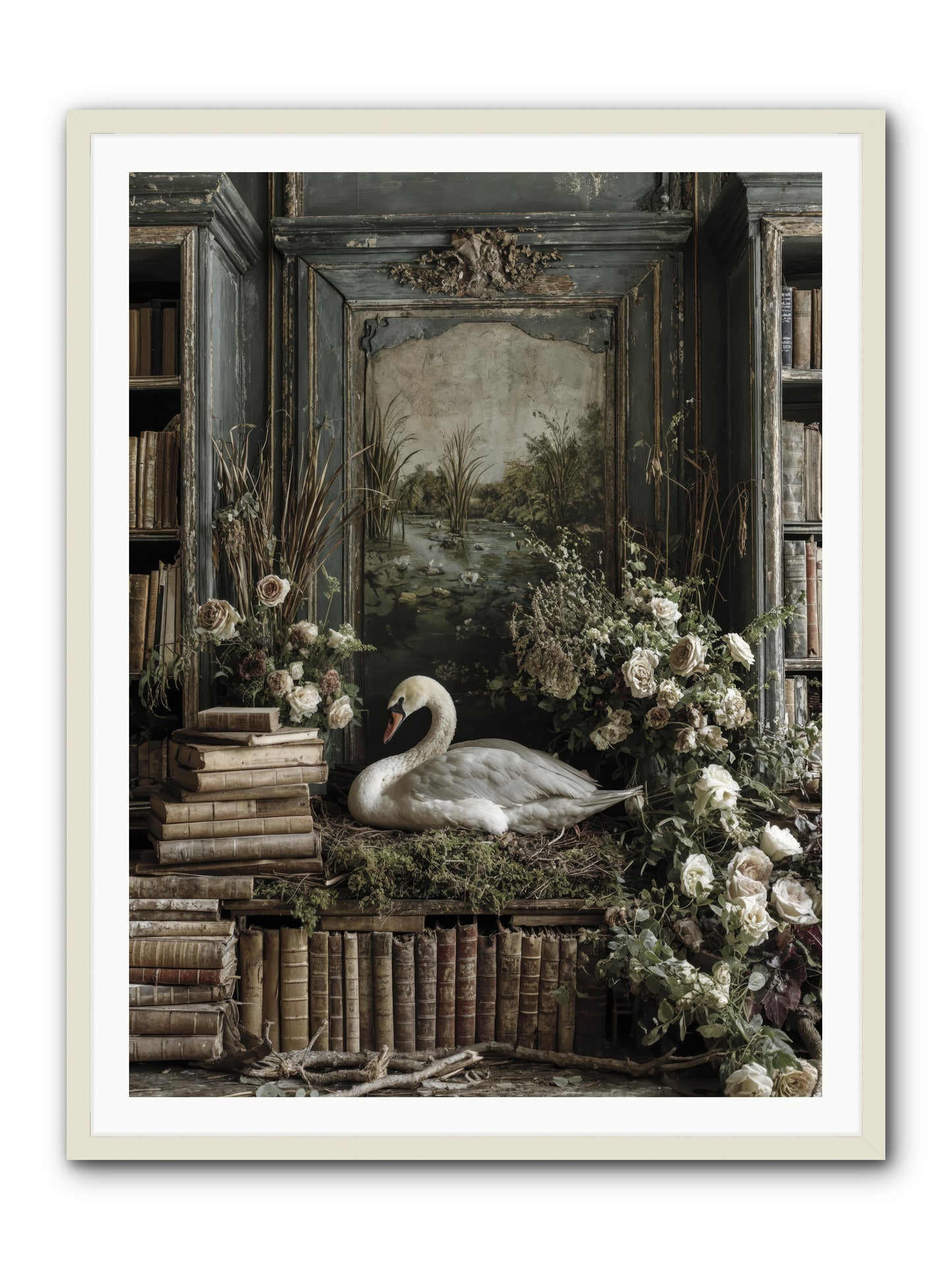 Time borrowed beauty -- Framed Print - White 36x48