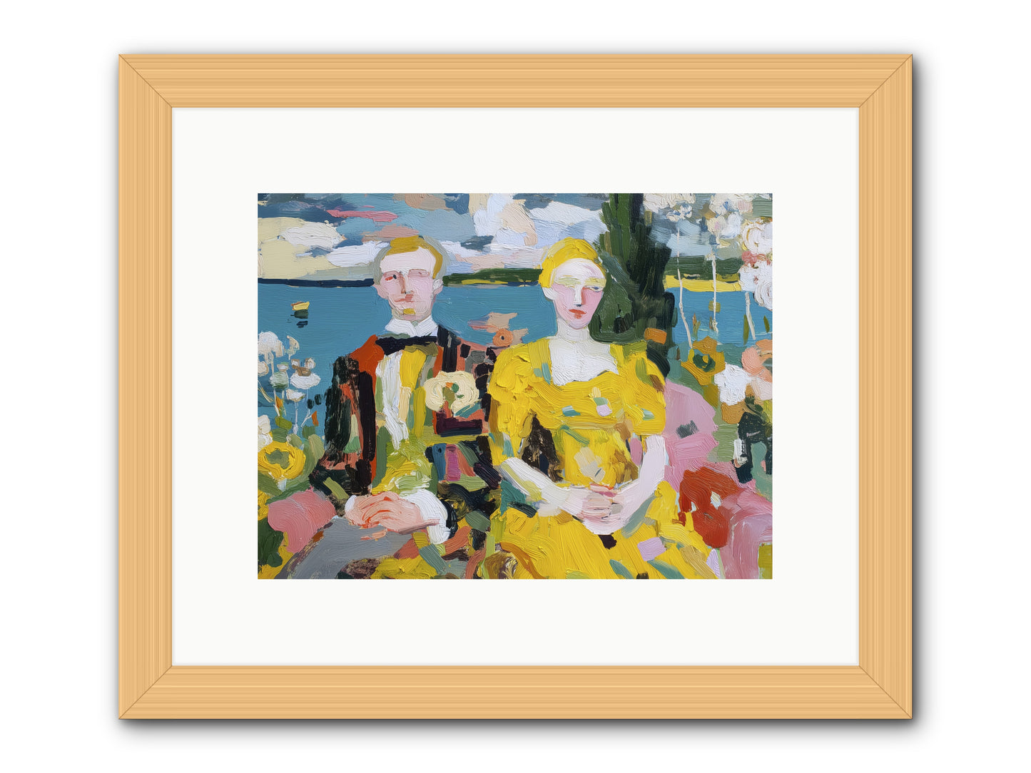 Timeless Together -- Framed Print - Natural 12x9