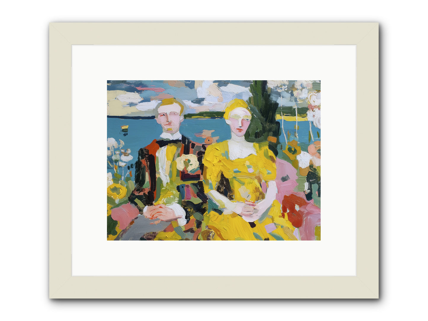 Timeless Together -- Framed Print - White 12x9