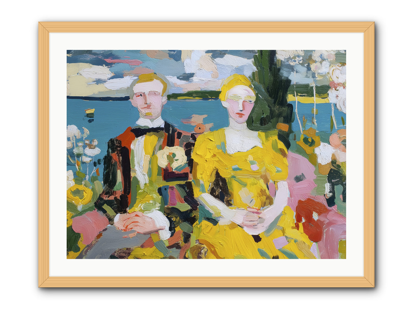 Timeless Together -- Framed Print - Natural 32x24
