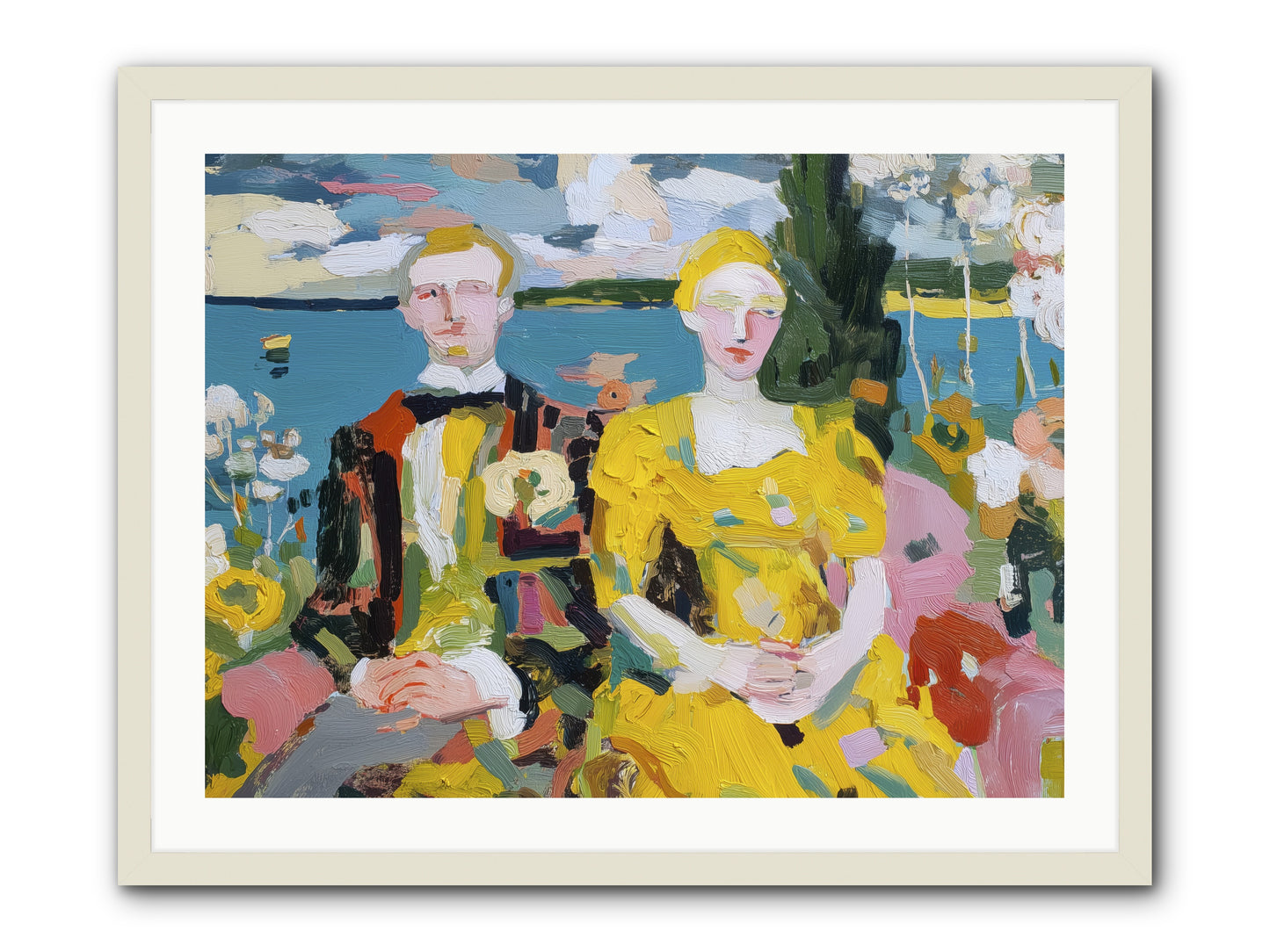 Timeless Together -- Framed Print - White 32x24