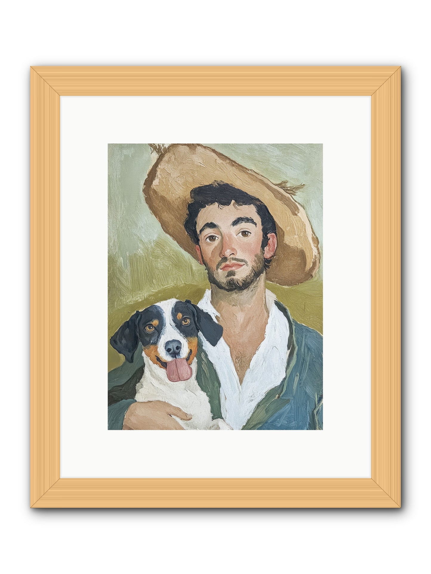 Top of My Heart -- Framed Print - Natural 9x12