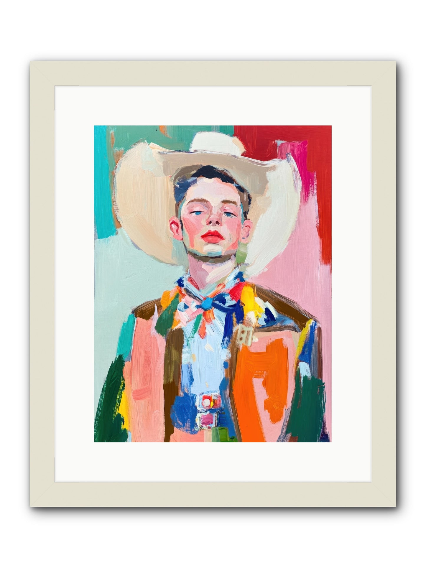 Tornado Jackson -- Framed Print - White 12x16