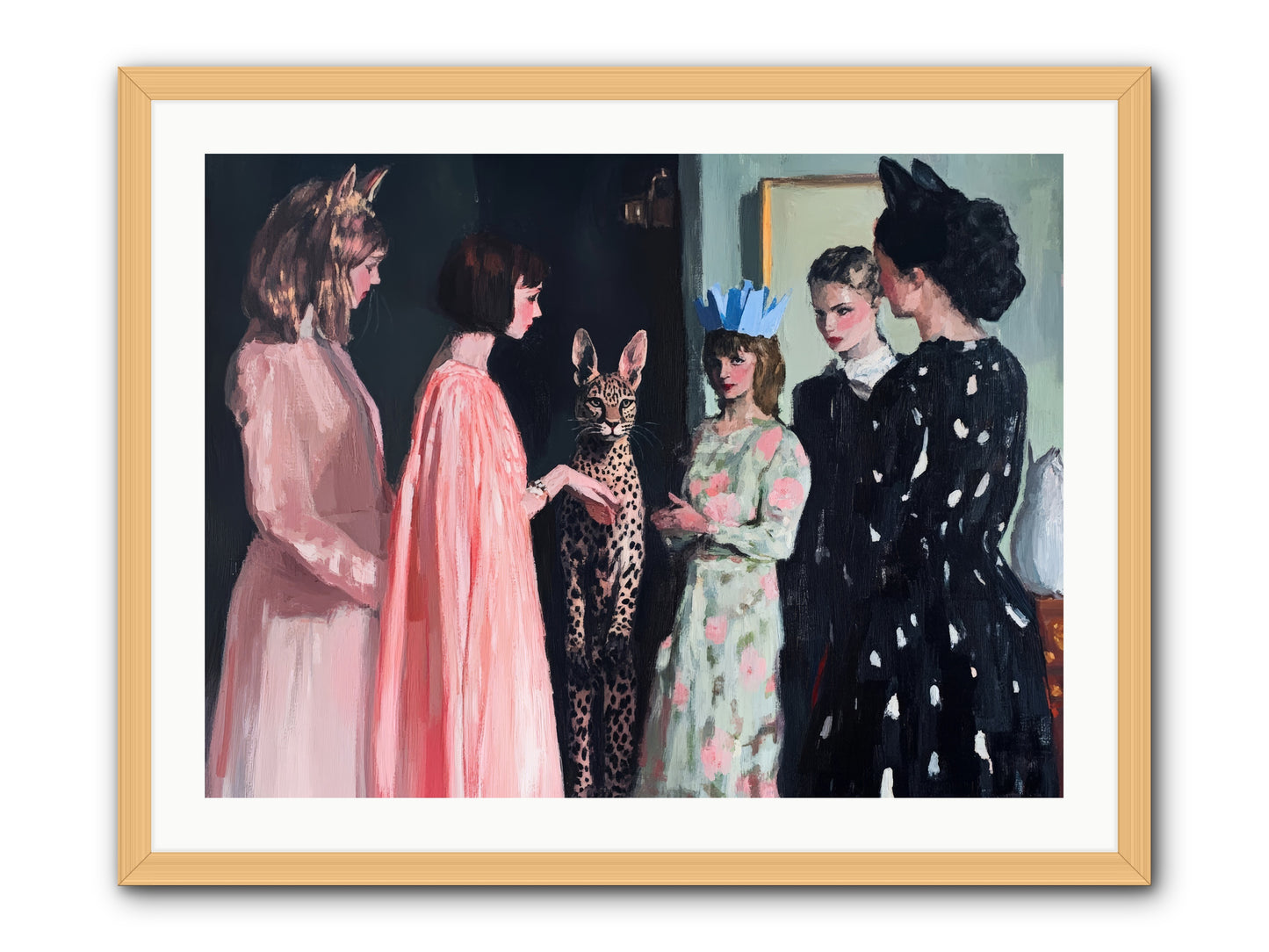 Traces in LightRez2 -- Framed Print - Natural 32x24