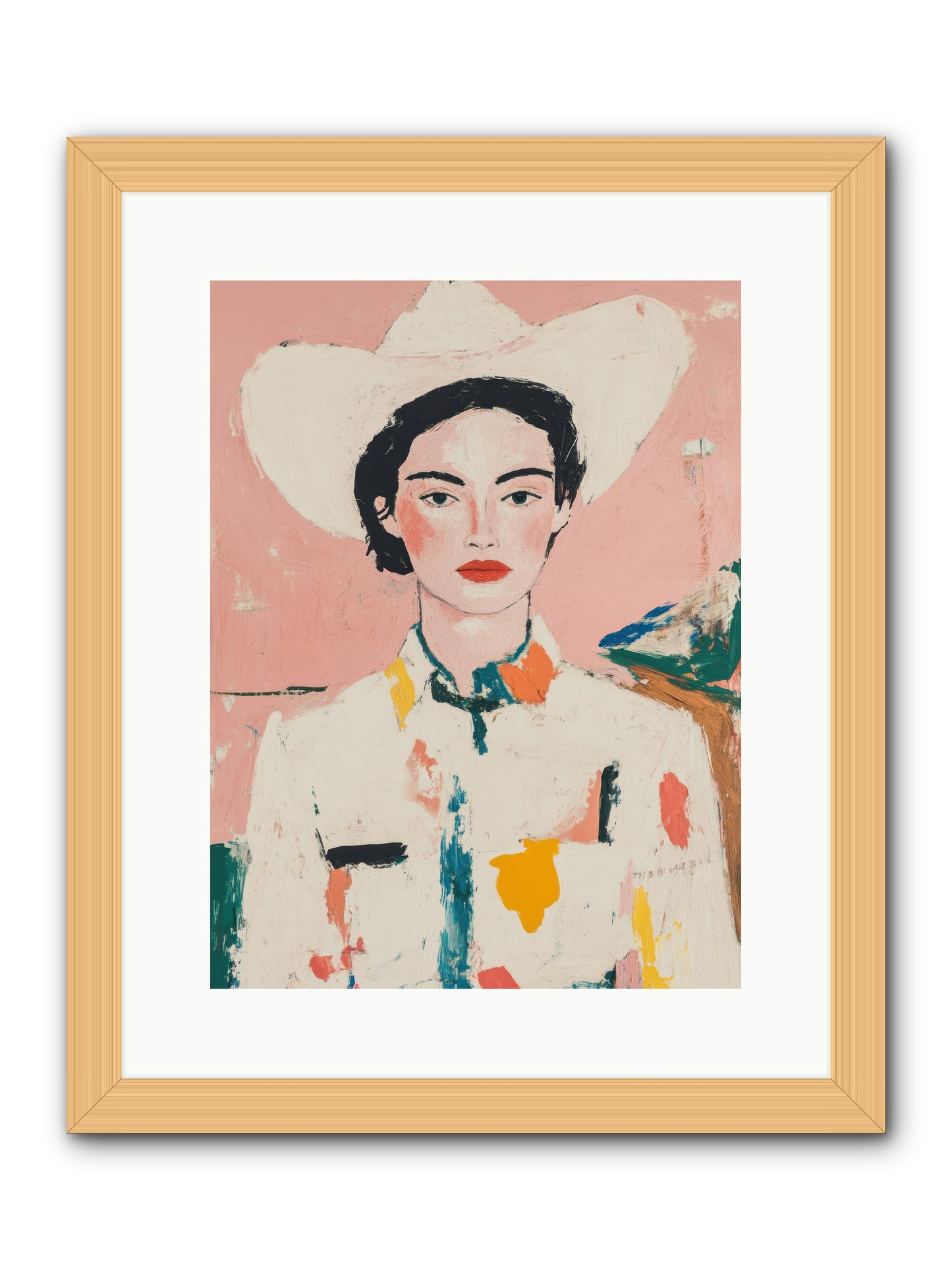 Trail Boss -- Framed Print - Natural 12x16