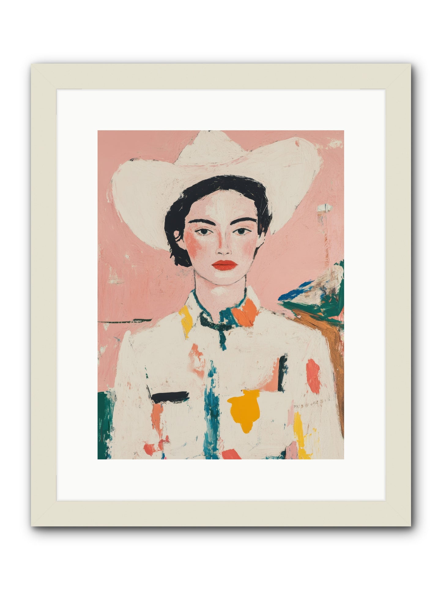 Trail Boss -- Framed Print - White 12x16