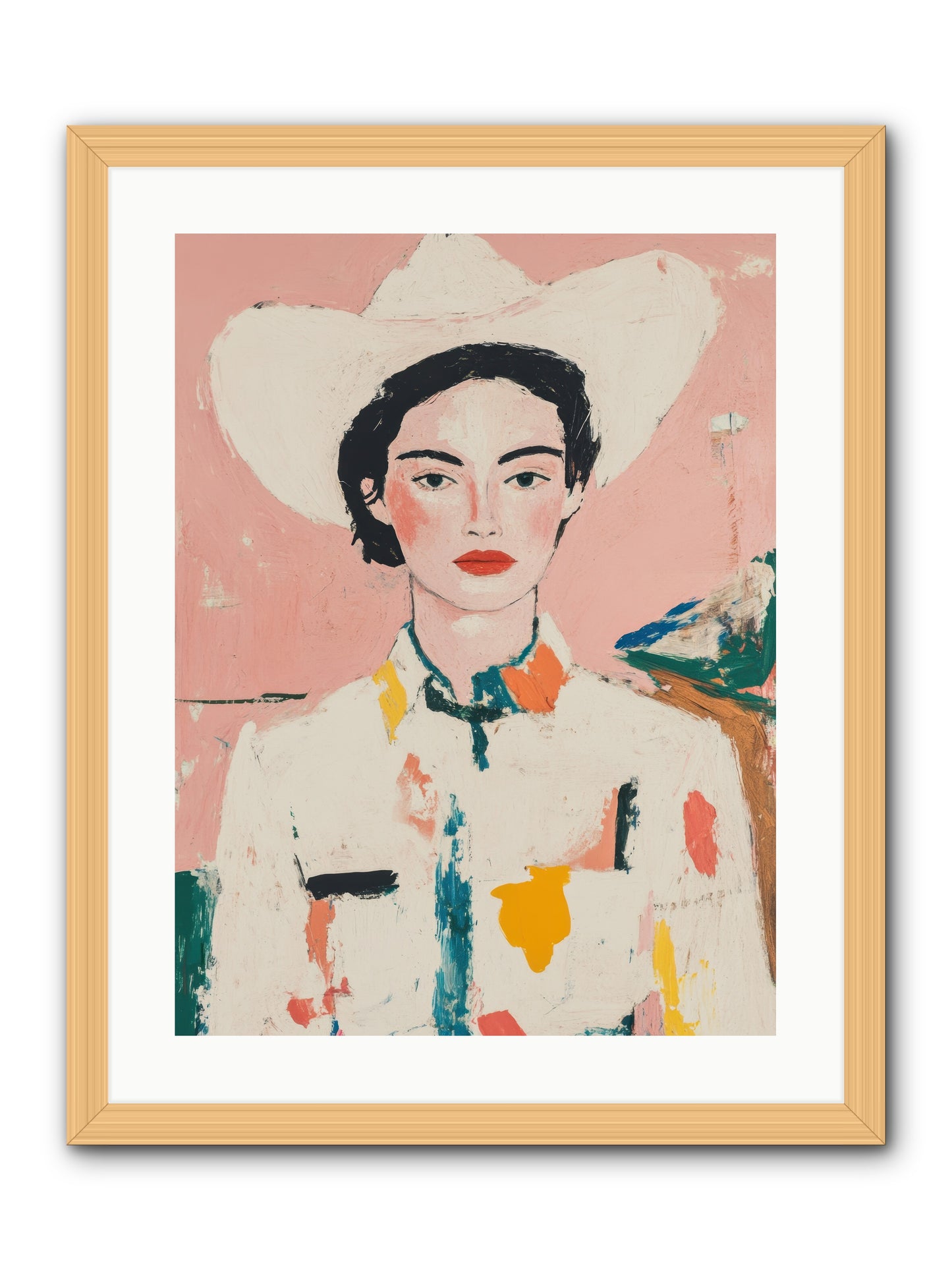 Trail Boss -- Framed Print - Natural 18x24