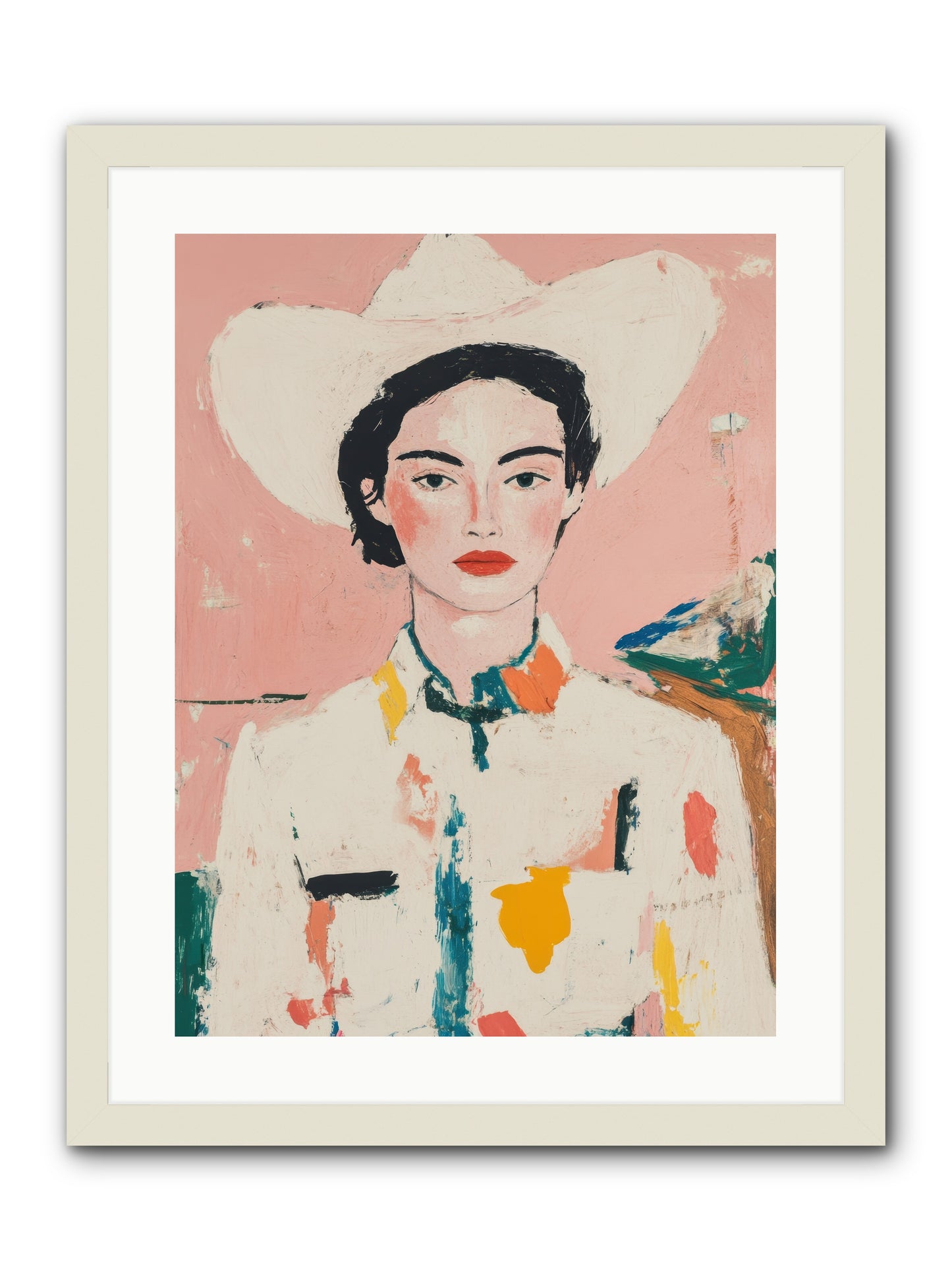 Trail Boss -- Framed Print - White 18x24