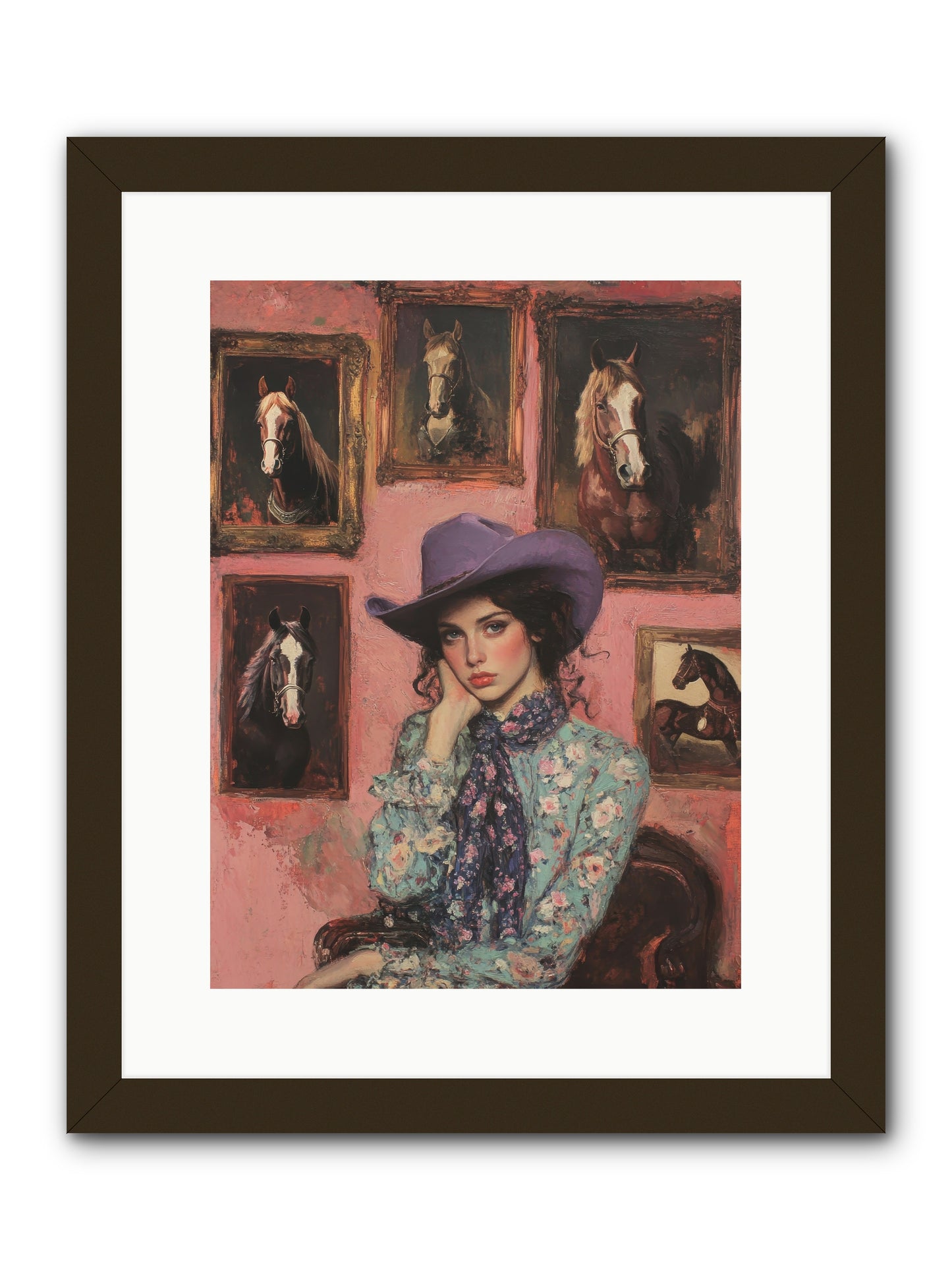 Trail Boss Tess -- Framed Print - Black 12x16