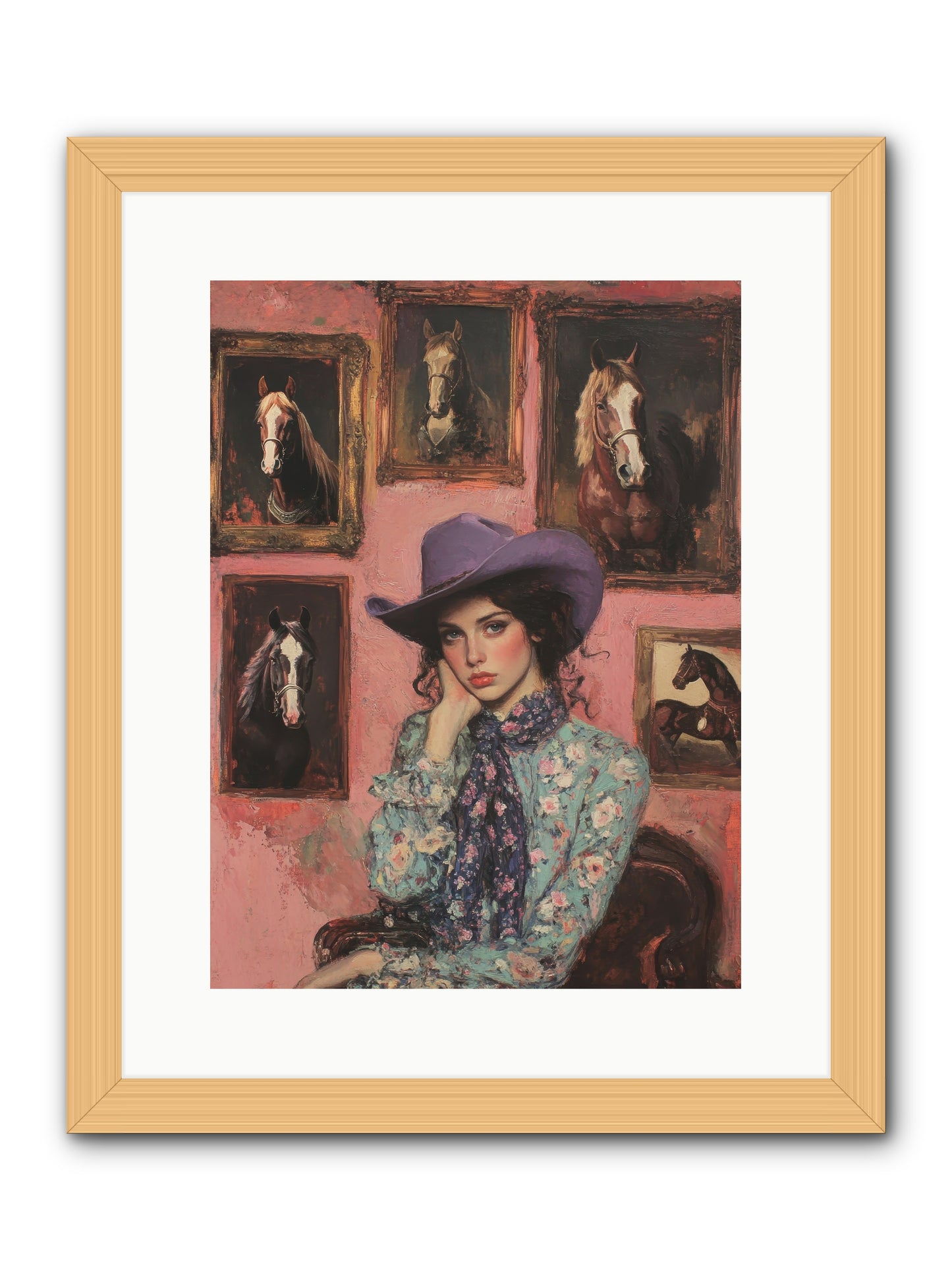 Trail Boss Tess -- Framed Print - Natural 12x16