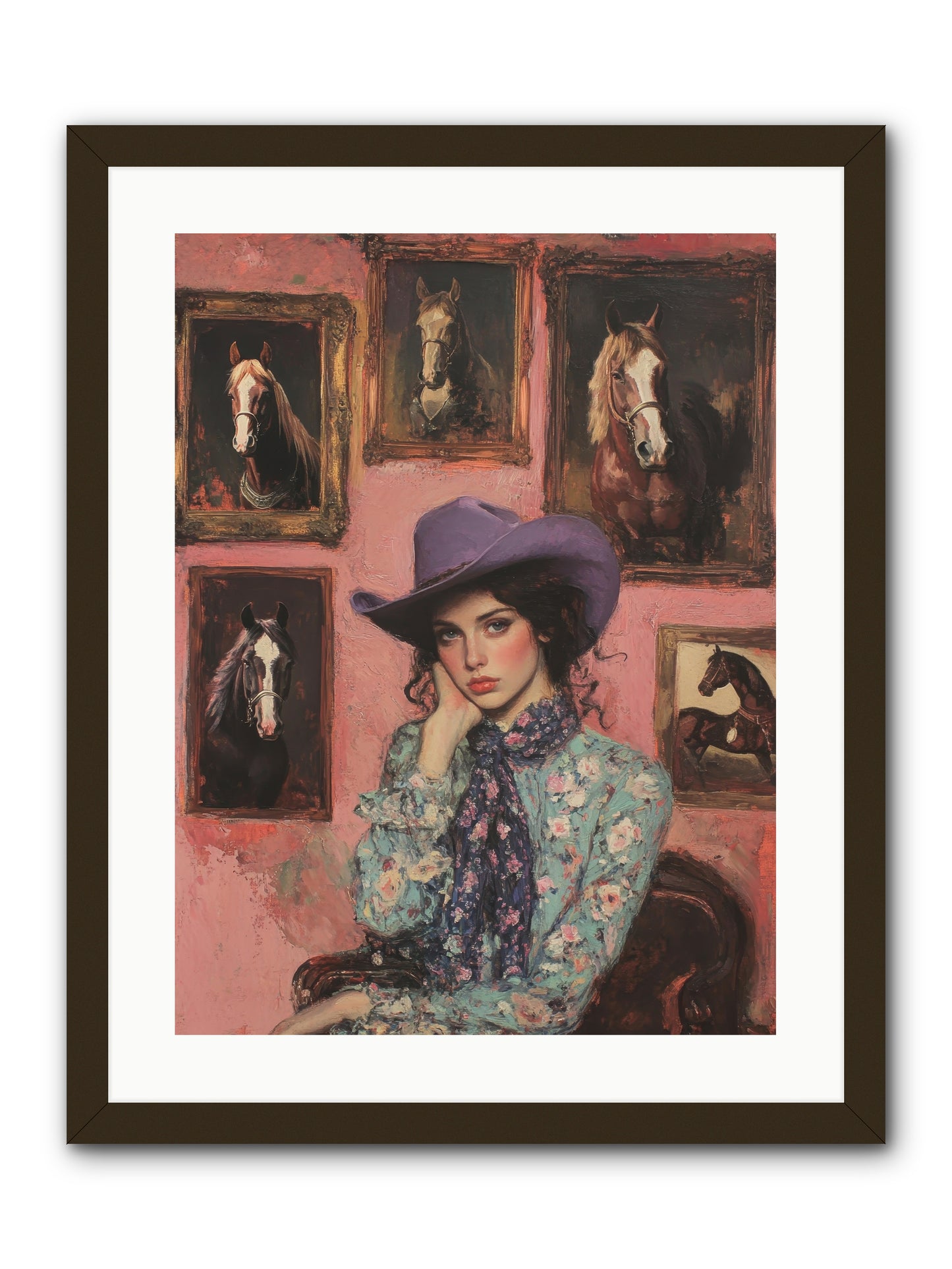 Trail Boss Tess -- Framed Print - Black 18x24