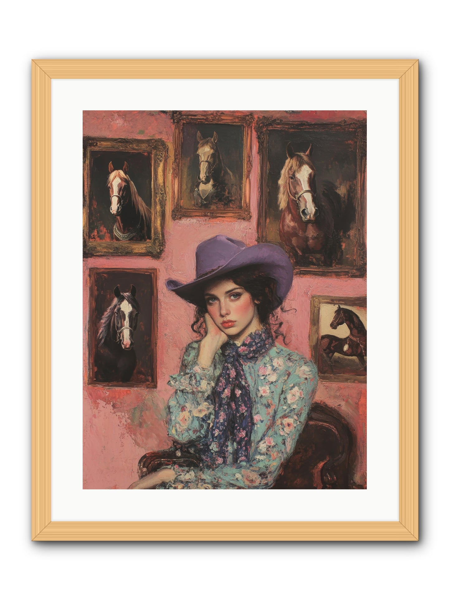 Trail Boss Tess -- Framed Print - Natural 18x24