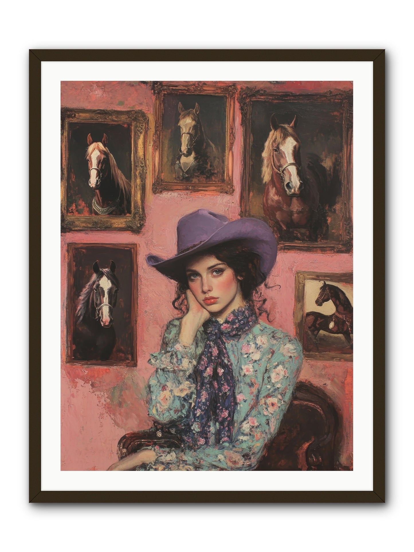 Trail Boss Tess -- Framed Print - Black 30x40