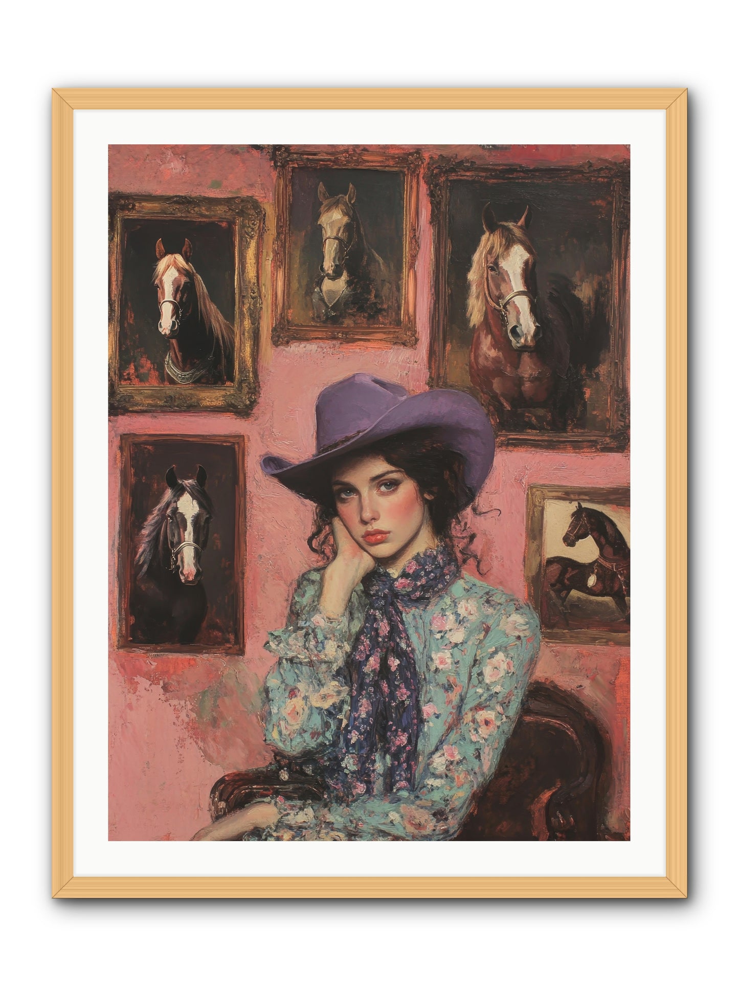 Trail Boss Tess -- Framed Print - Natural 30x40