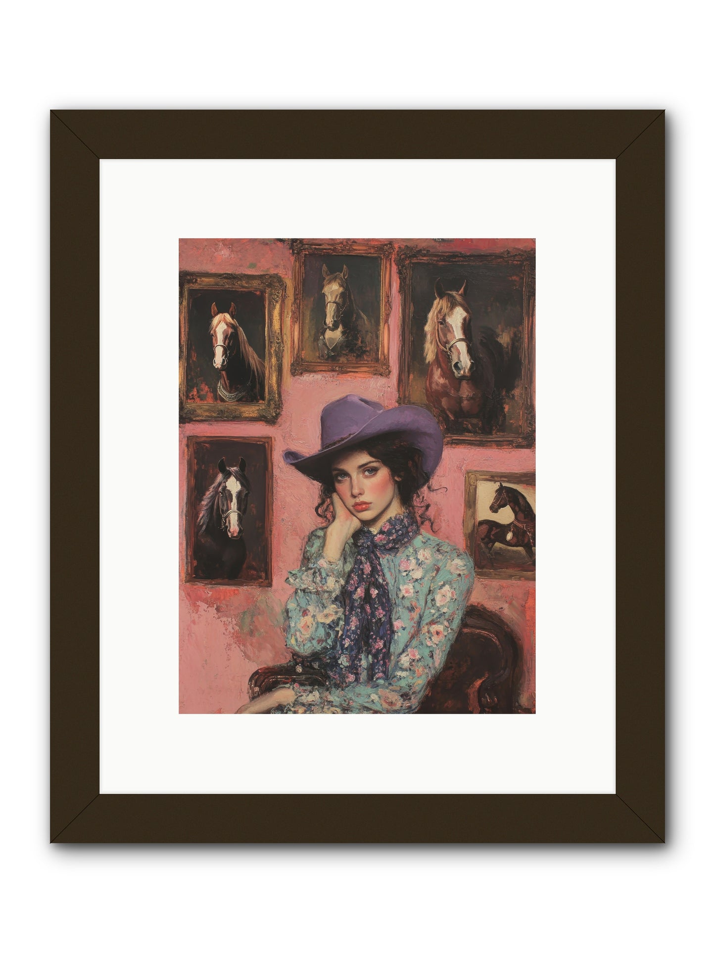 Trail Boss Tess -- Framed Print - Black 9x12