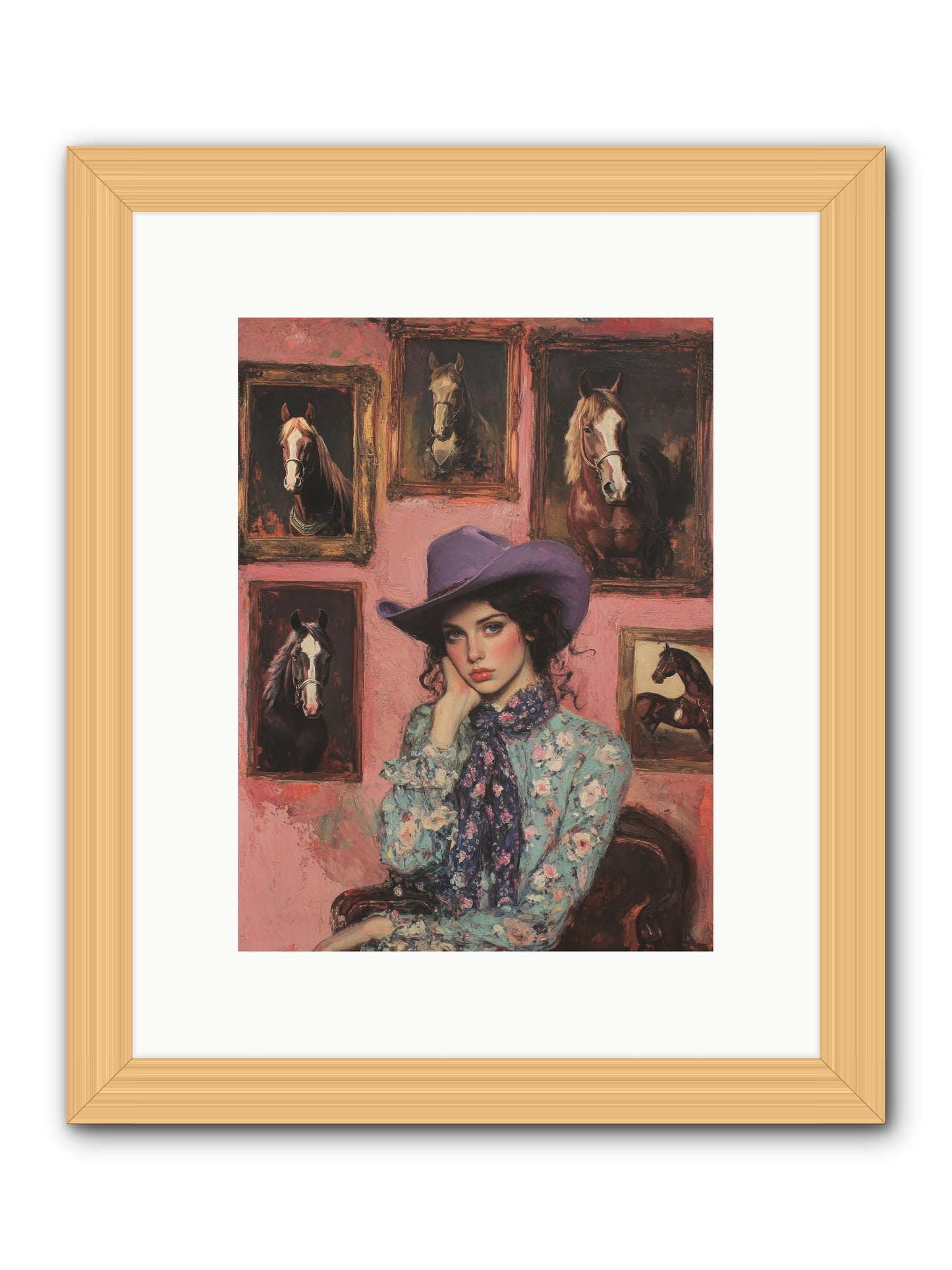 Trail Boss Tess -- Framed Print - Natural 9x12