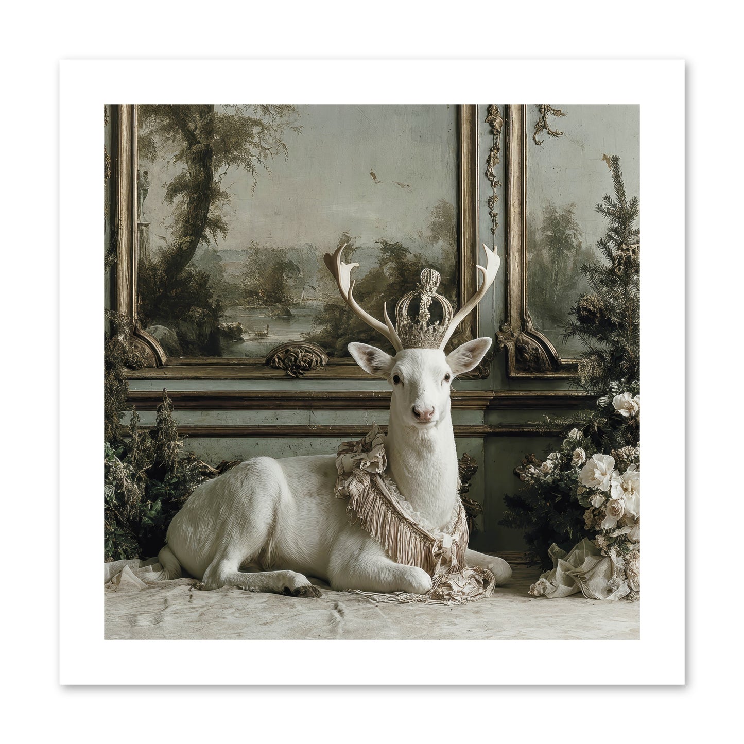 Tranquil In Tinsel & Frost -- Loose Canvas Print 12x12
