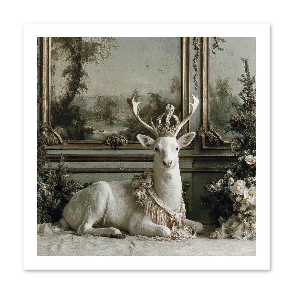 Tranquil In Tinsel & Frost -- Loose Canvas Print 16x16