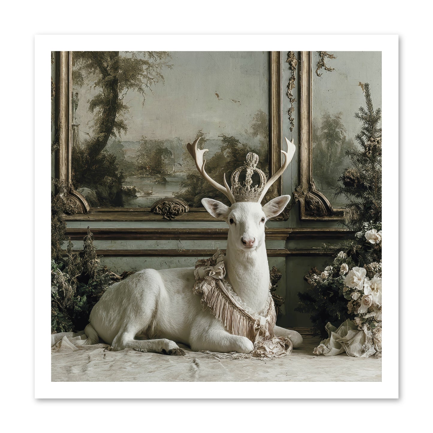 Tranquil In Tinsel & Frost -- Loose Canvas Print 20x20