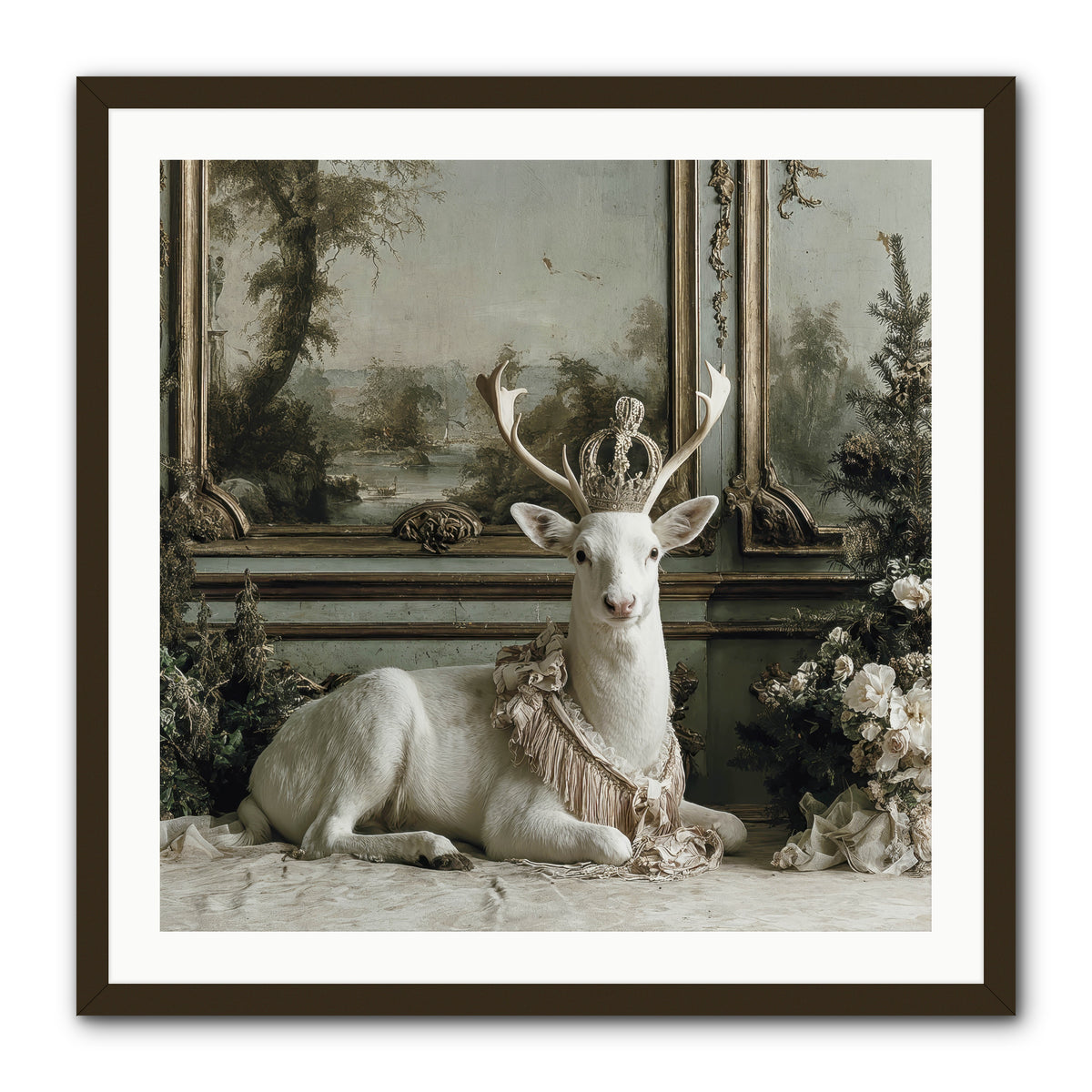Tranquil In Tinsel & Frost -- Framed Print - Black 30x30
