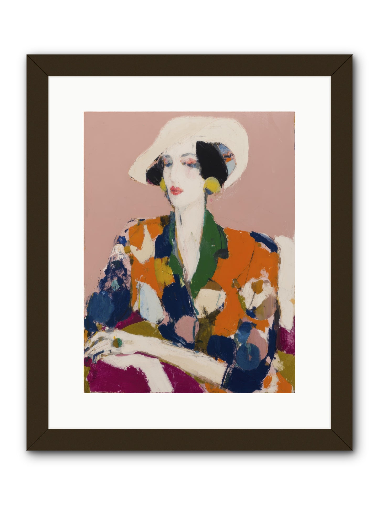 Traveler Between Seasons -- Framed Print - Black 12x16