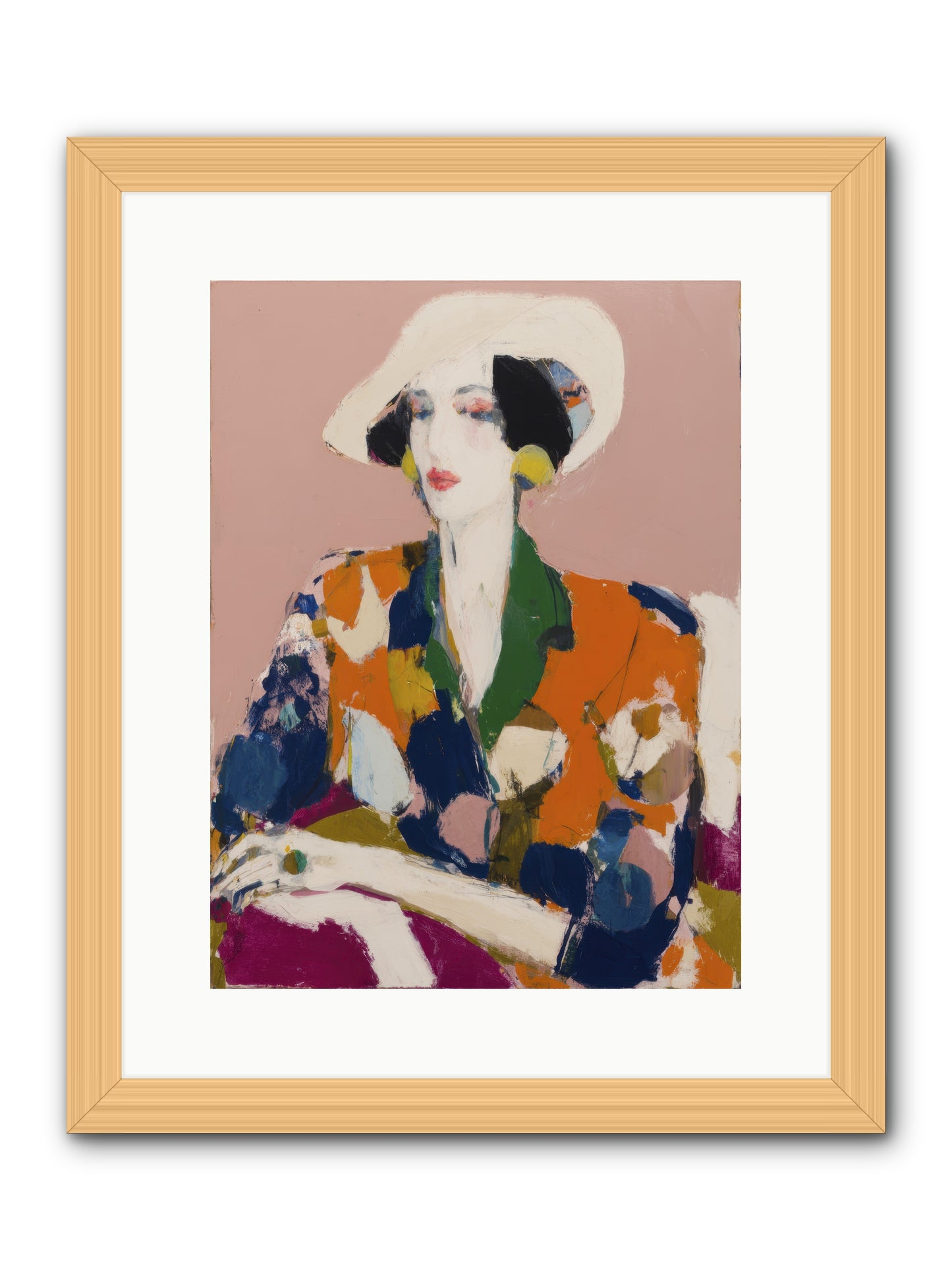 Traveler Between Seasons -- Framed Print - Natural 12x16
