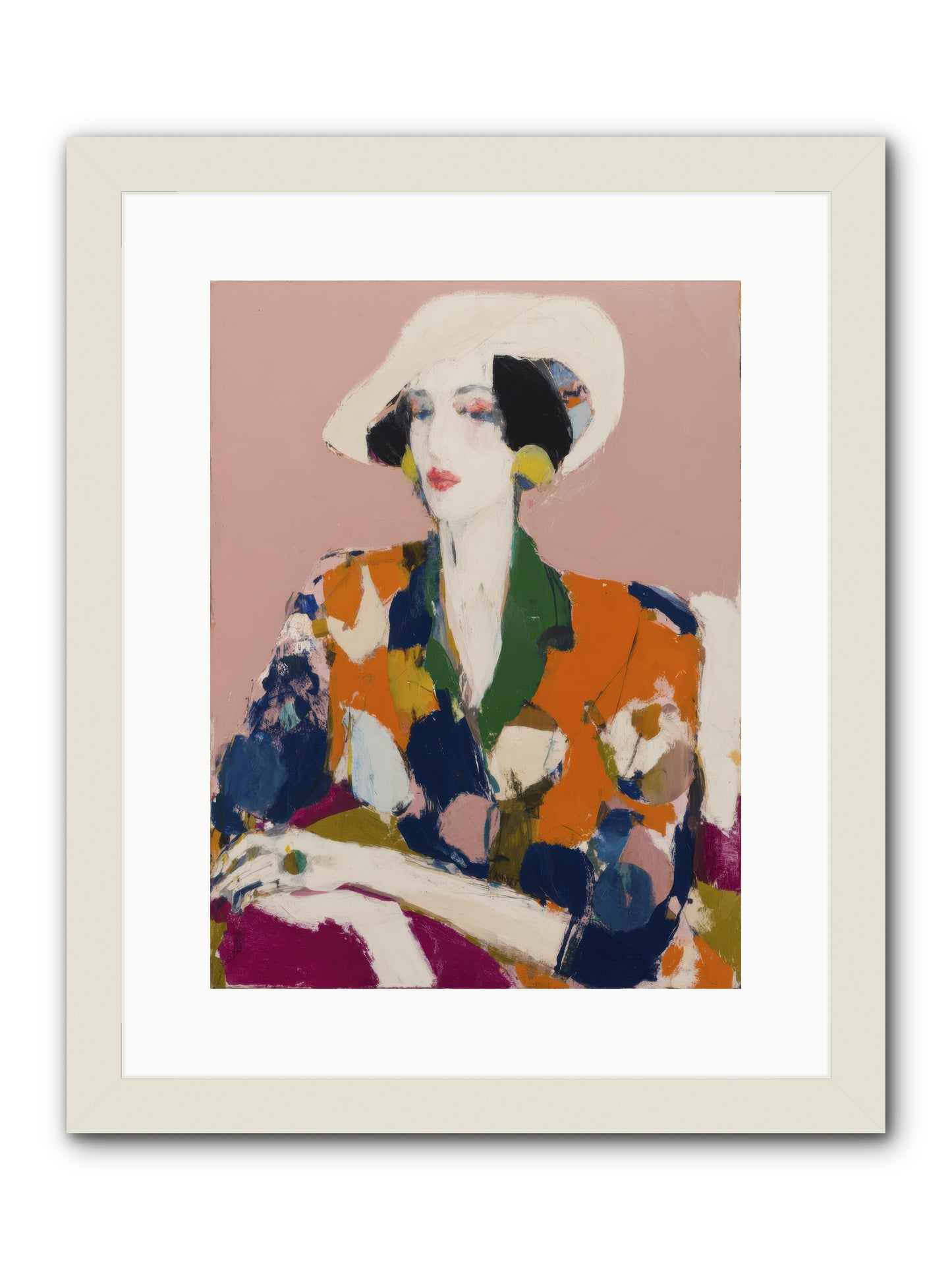 Traveler Between Seasons -- Framed Print - White 12x16