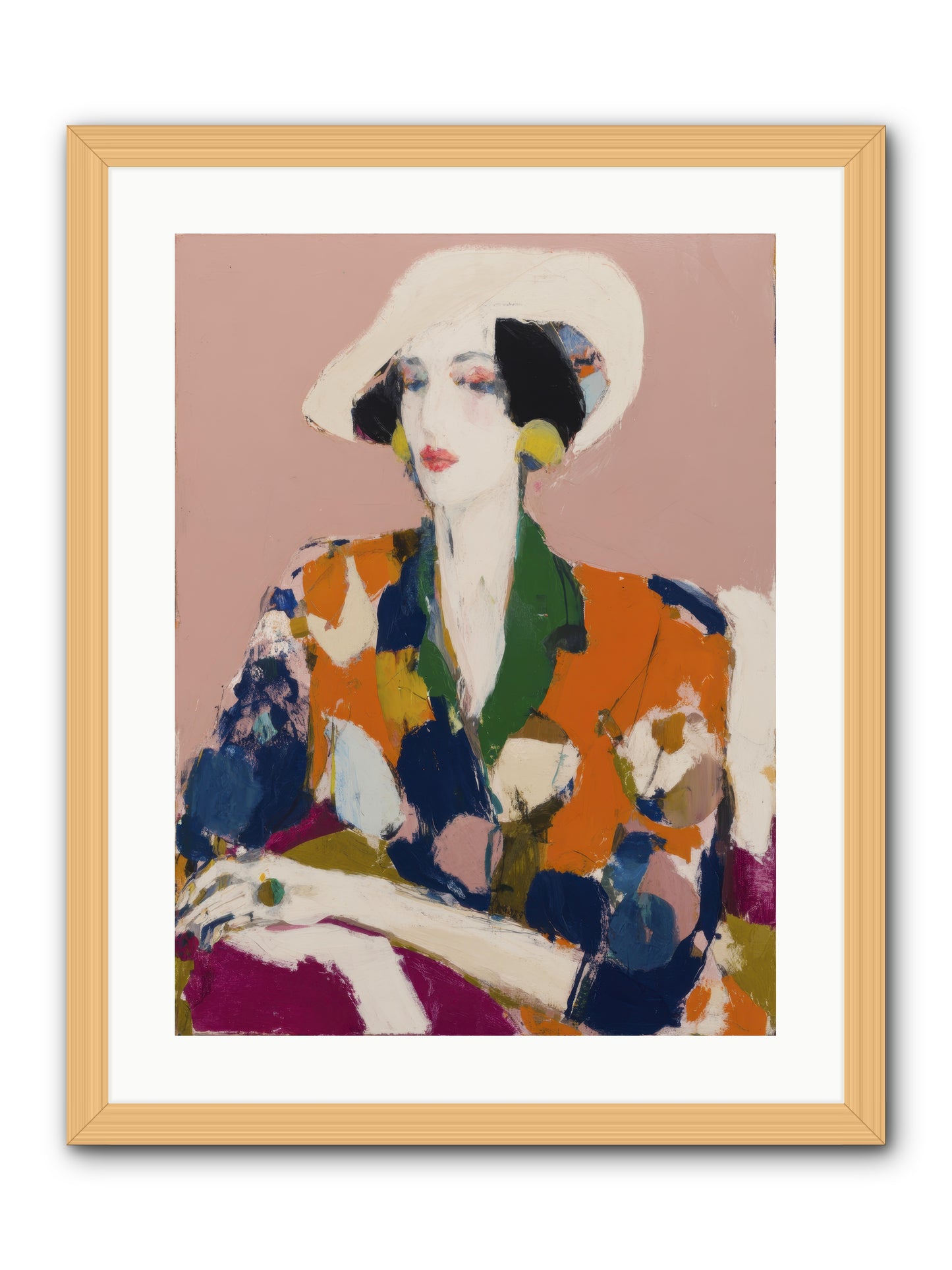 Traveler Between Seasons -- Framed Print - Natural 18x24