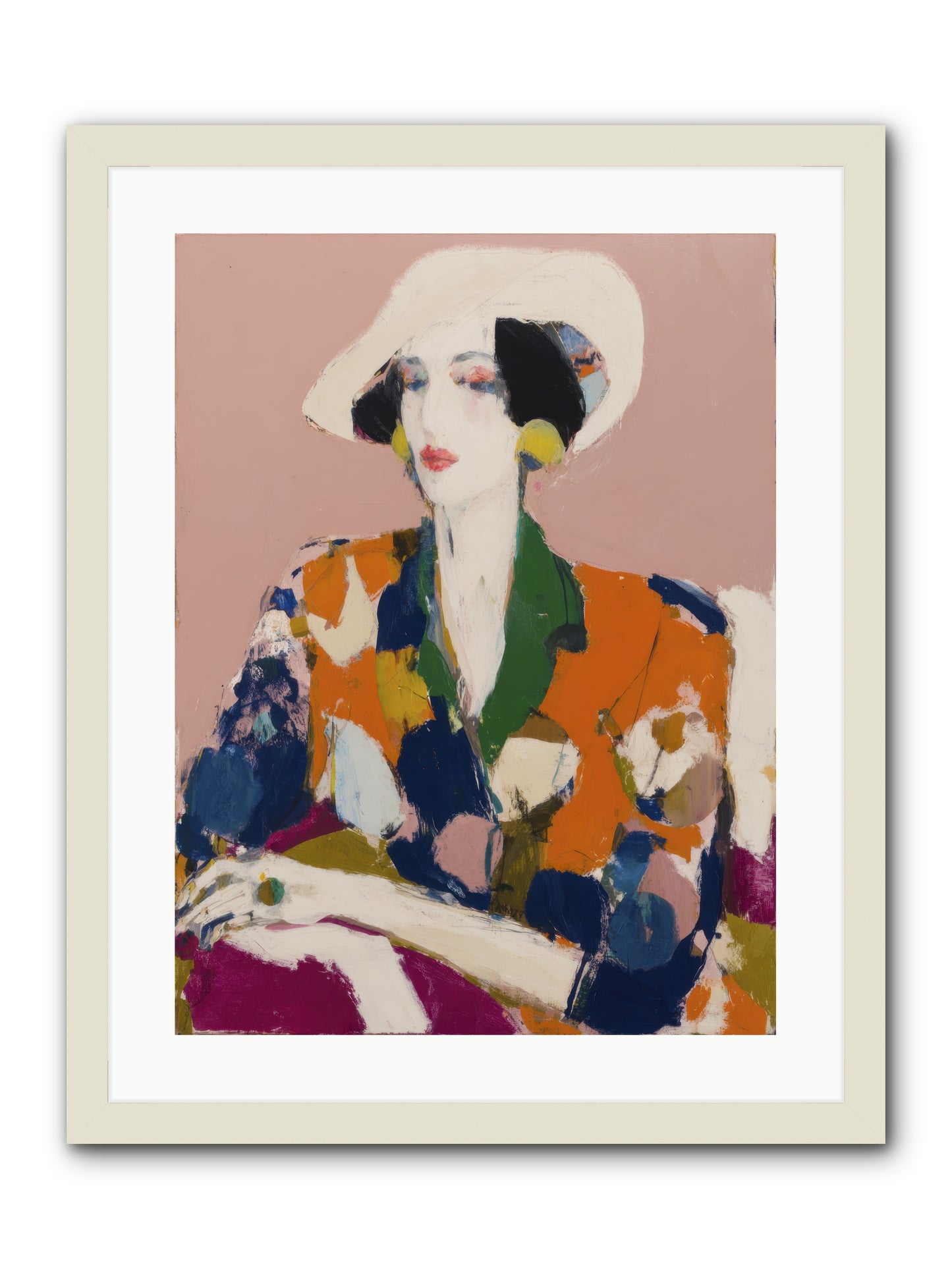 Traveler Between Seasons -- Framed Print - White 18x24