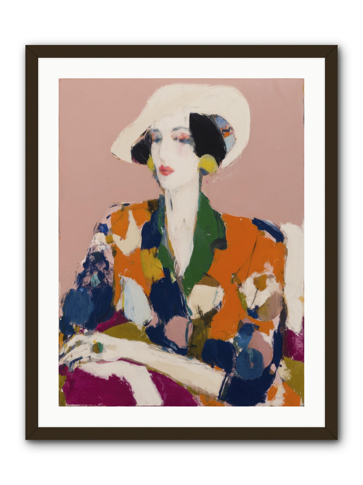 Traveler Between Seasons -- Framed Print - Black 24x32