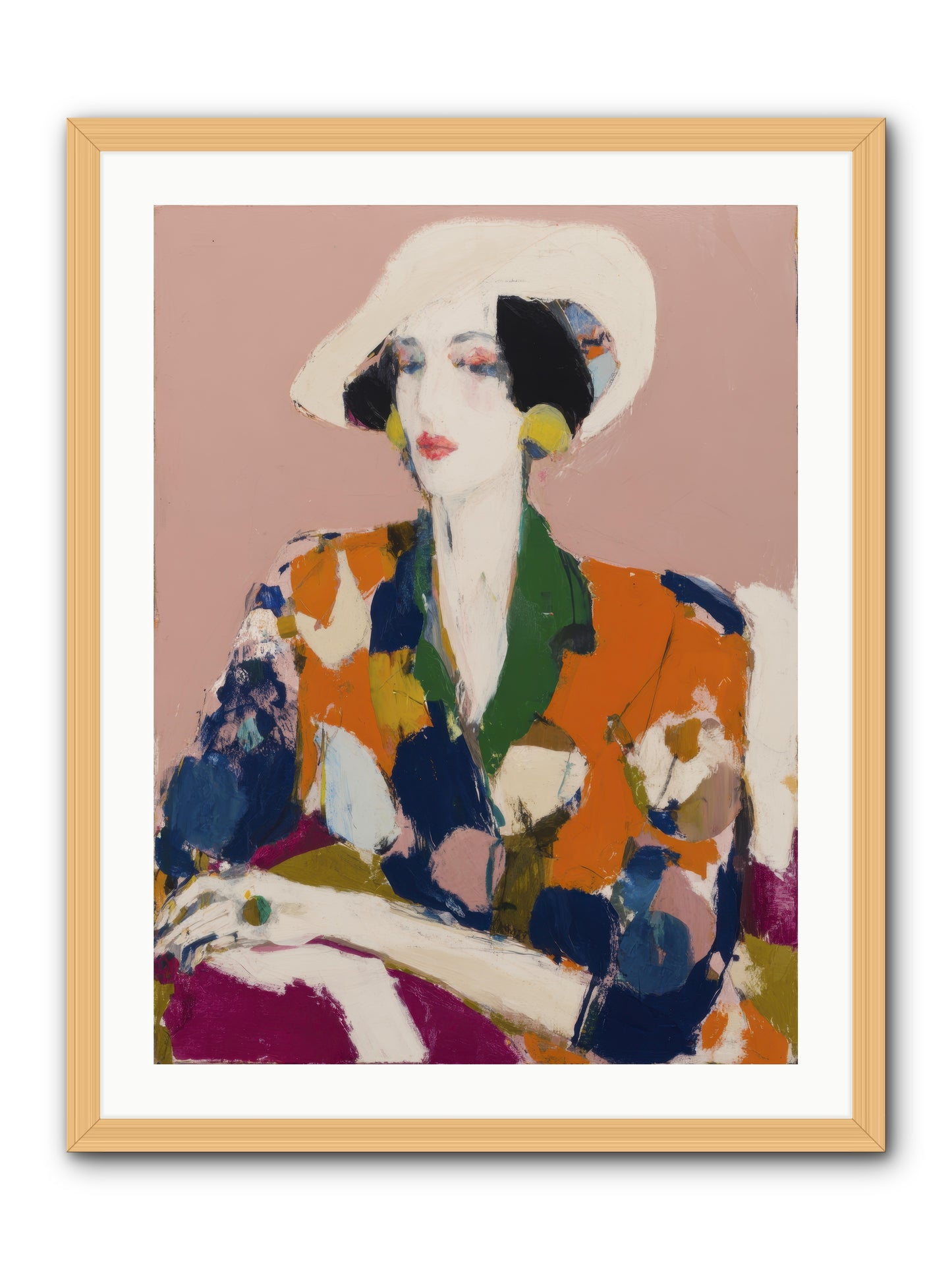 Traveler Between Seasons -- Framed Print - Natural 24x32