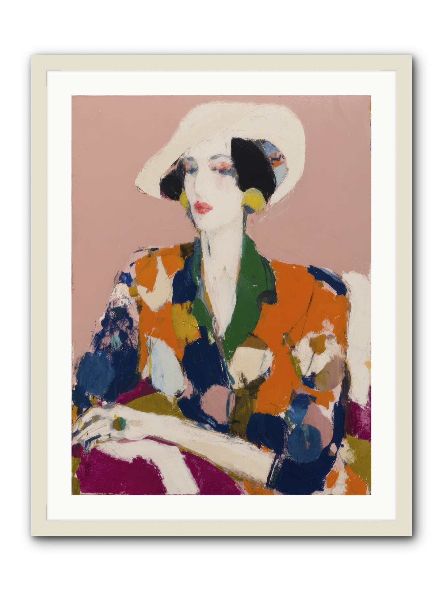 Traveler Between Seasons -- Framed Print - White 24x32