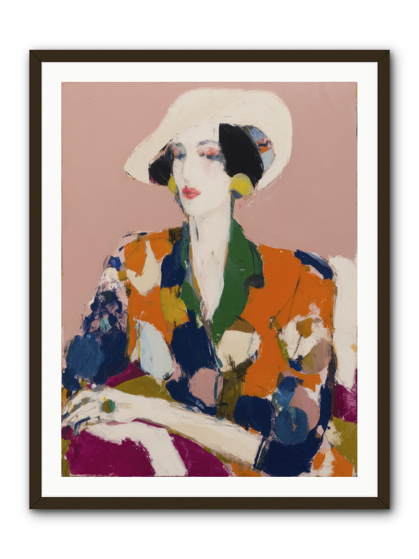 Traveler Between Seasons -- Framed Print - Black 30x40