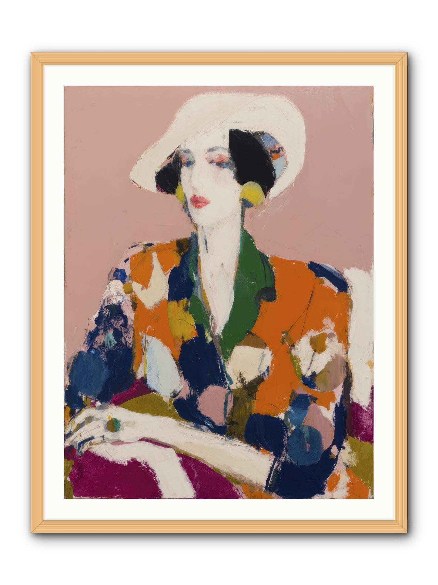 Traveler Between Seasons -- Framed Print - Natural 30x40