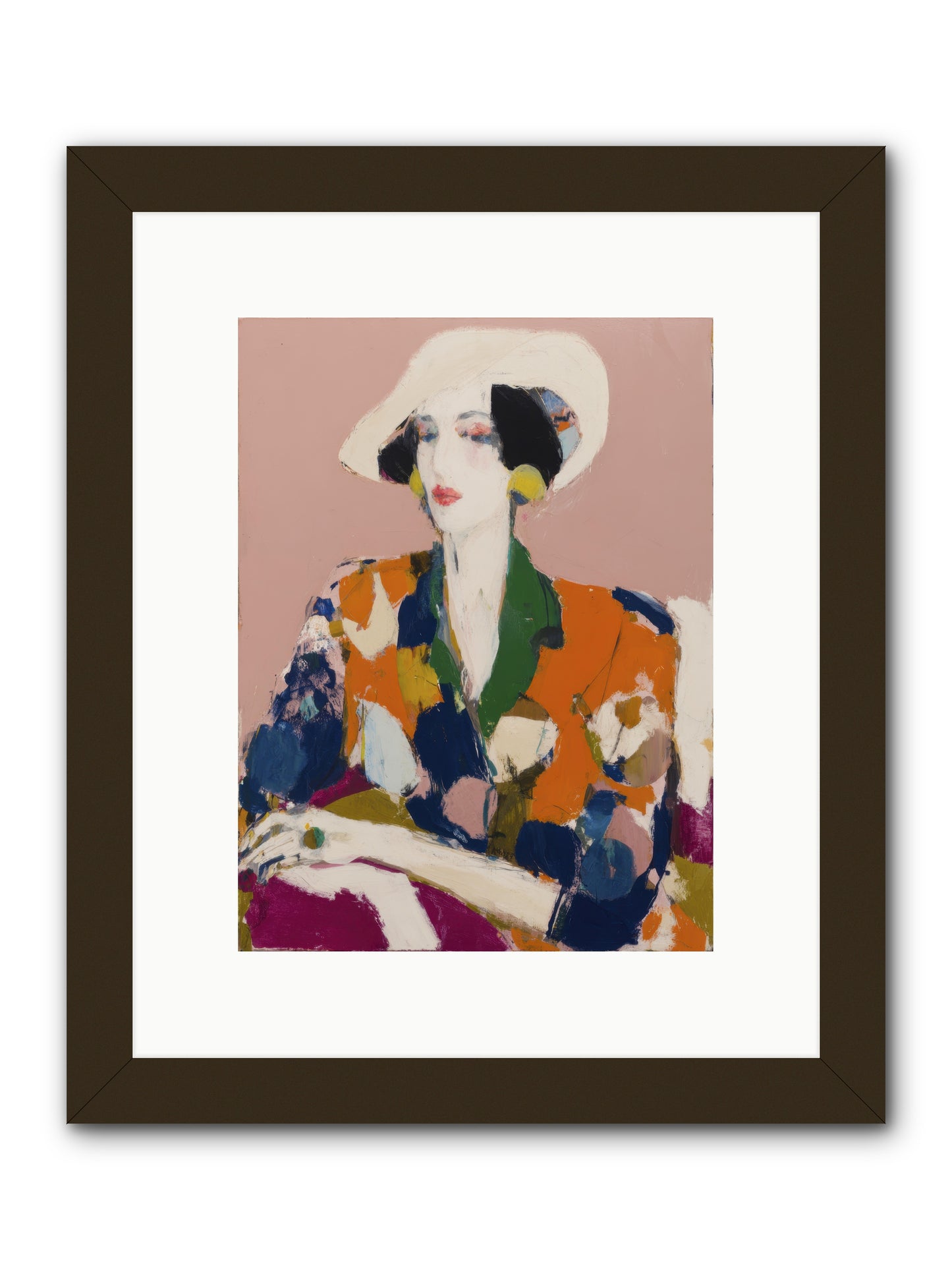 Traveler Between Seasons -- Framed Print - Black 9x12