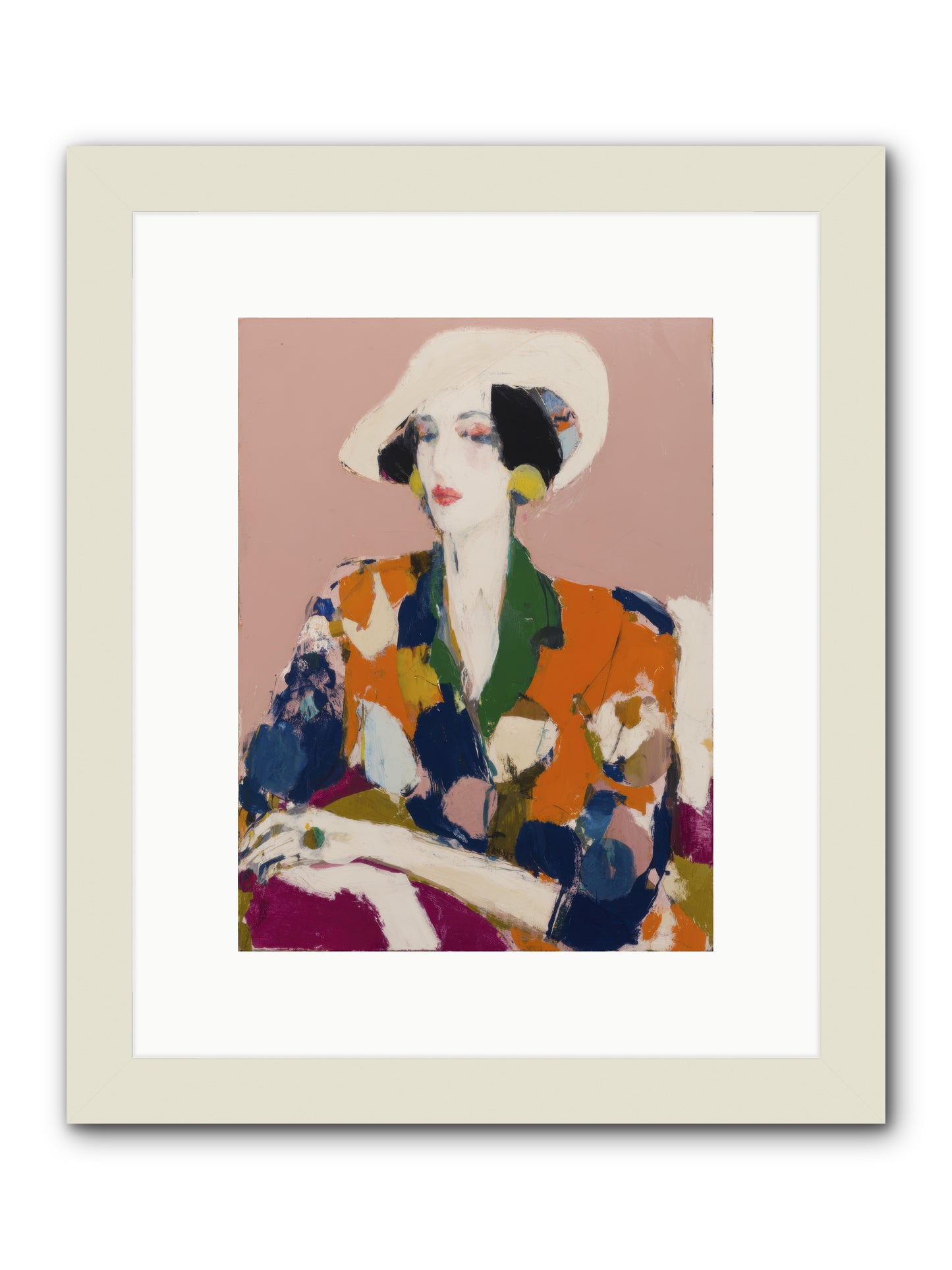 Traveler Between Seasons -- Framed Print - White 9x12