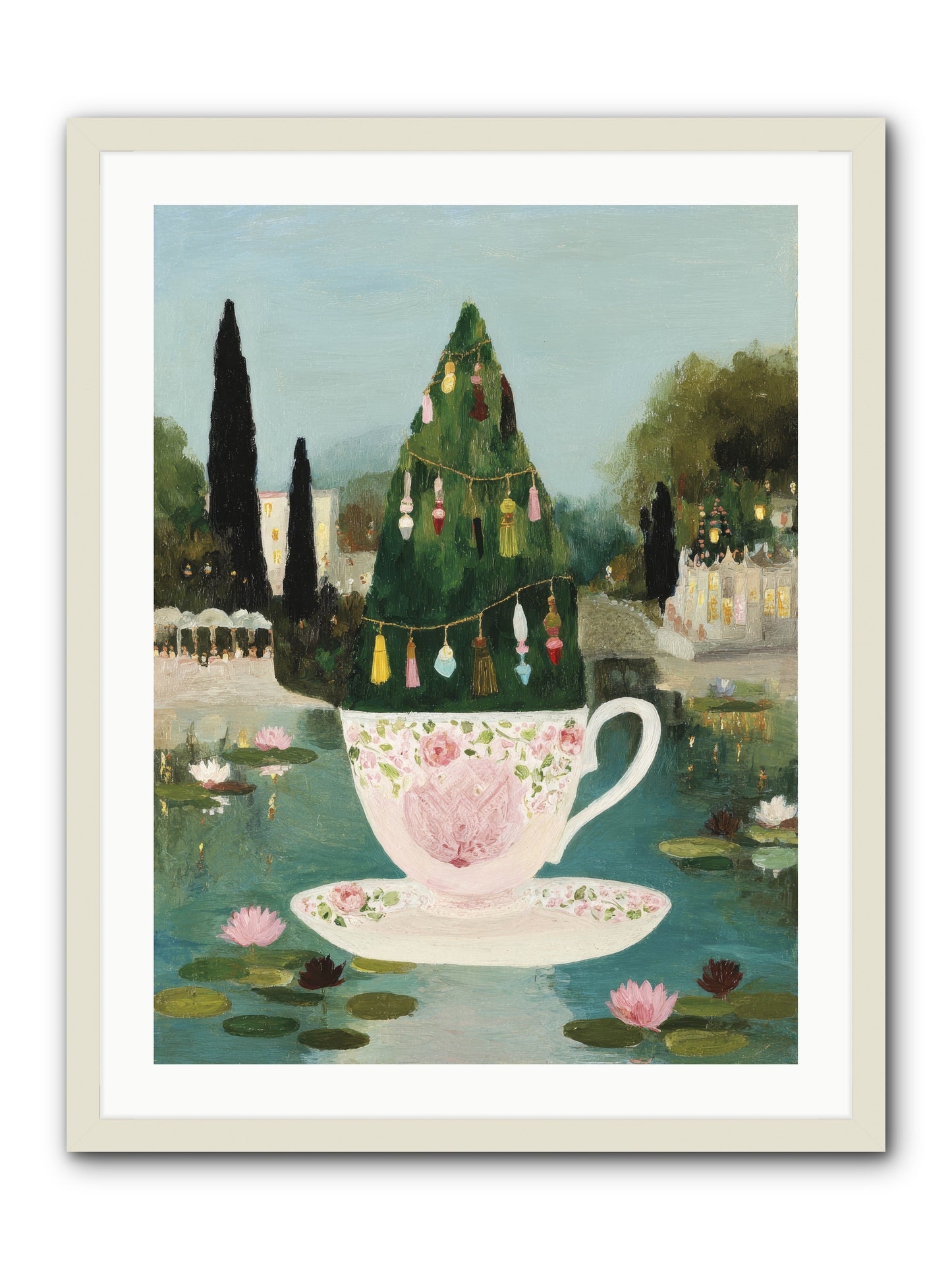 Treasure In Porcelain -- Framed Print - White 24x32