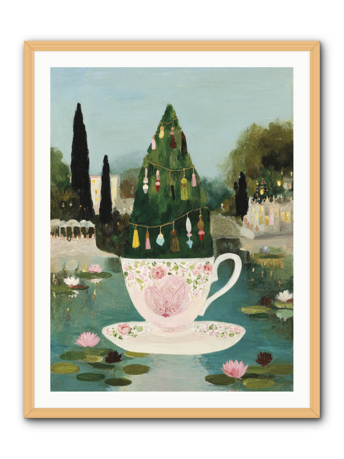 Treasure In Porcelain -- Framed Print - Natural 30x40