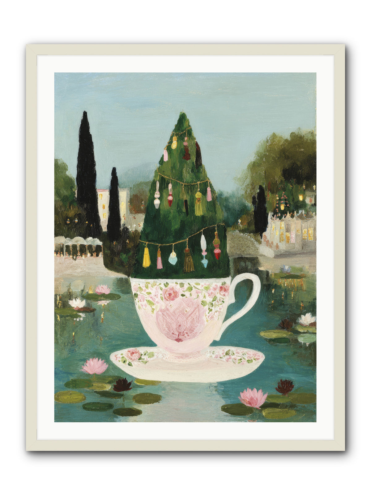 Treasure In Porcelain -- Framed Print - White 30x40