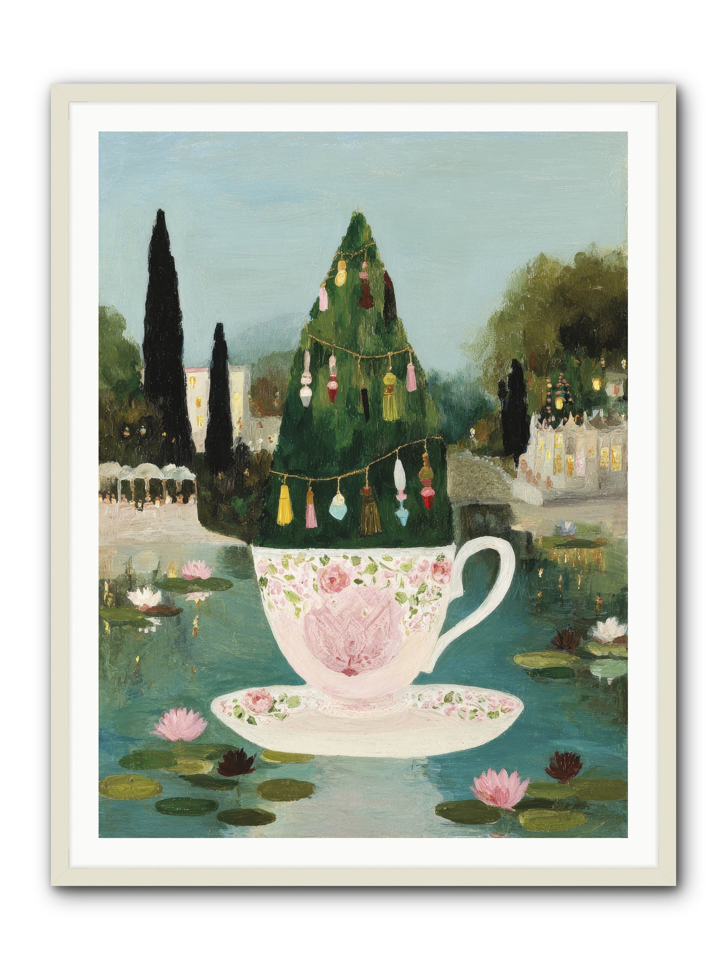 Treasure In Porcelain -- Framed Print - White 36x48