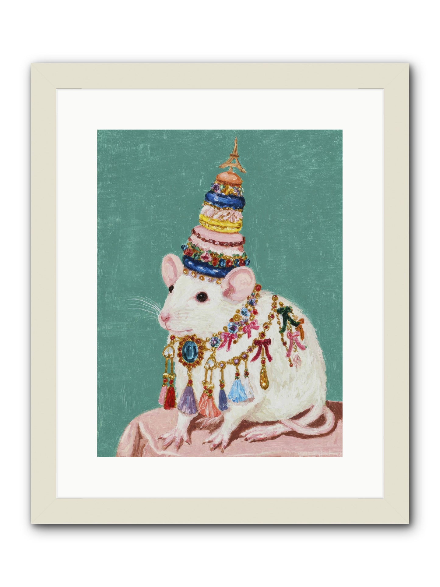 Treasure Most Divine -- Framed Print - White 12x16