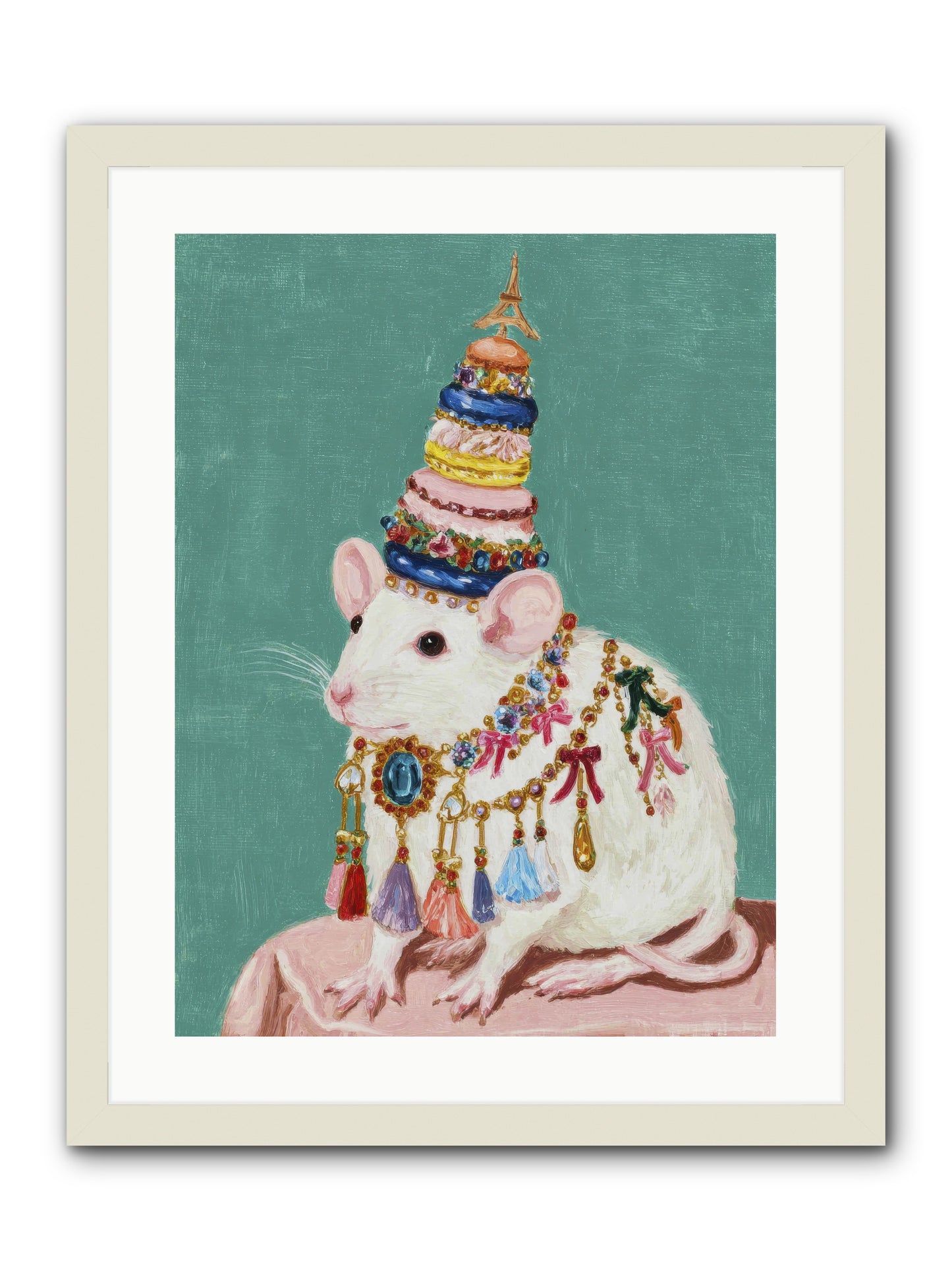 Treasure Most Divine -- Framed Print - White 18x24