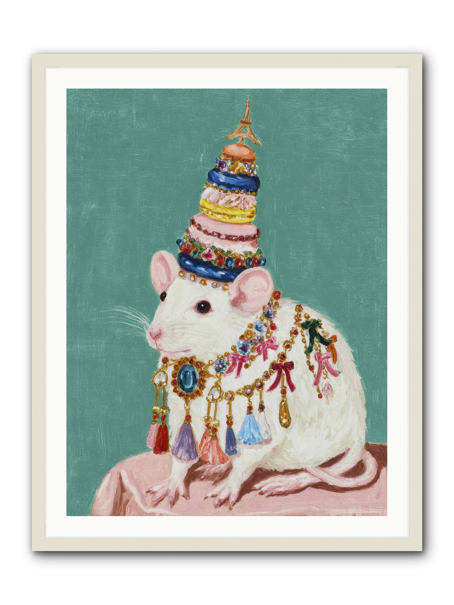 Treasure Most Divine -- Framed Print - White 30x40