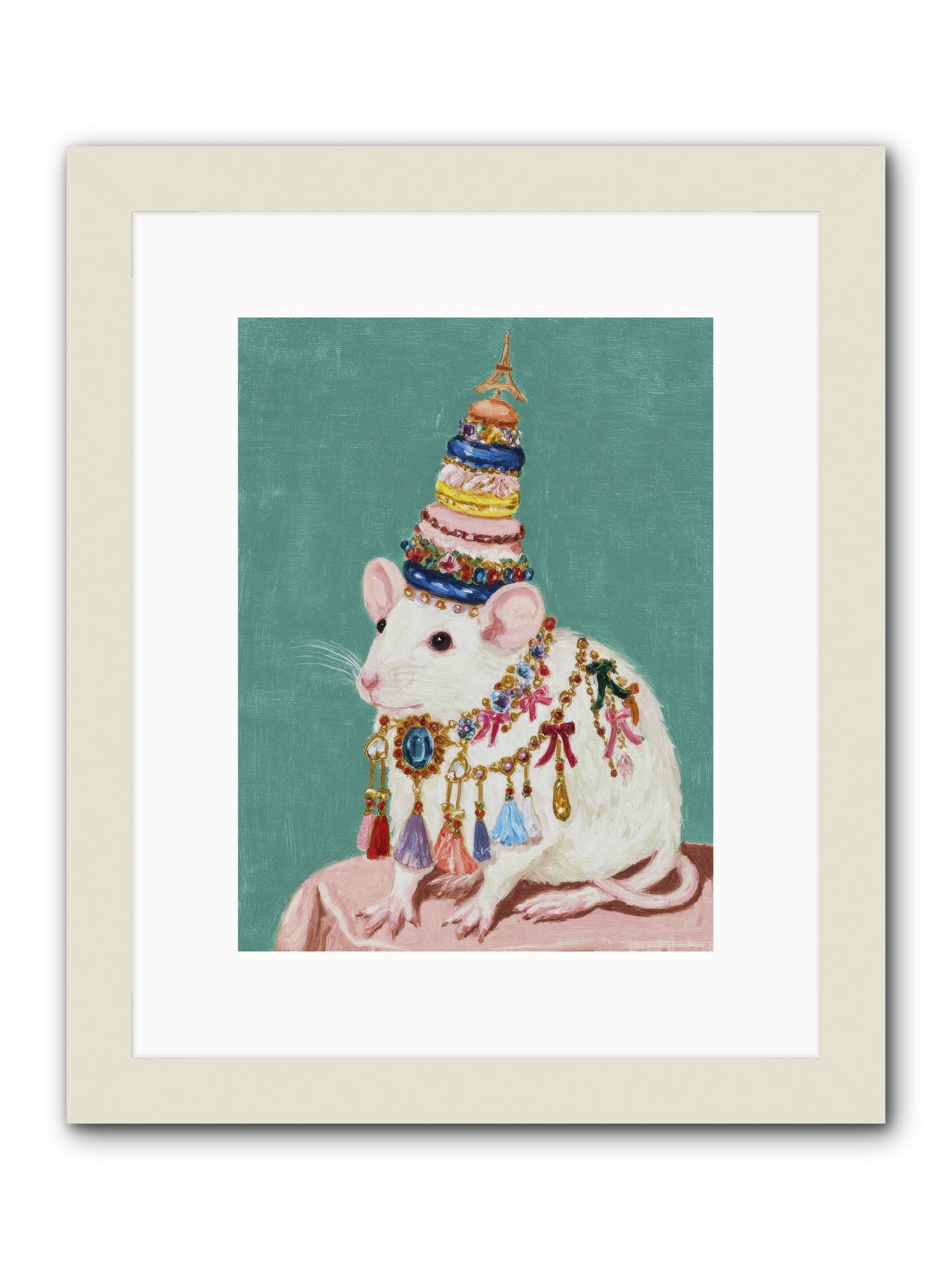 Treasure Most Divine -- Framed Print - White 9x12