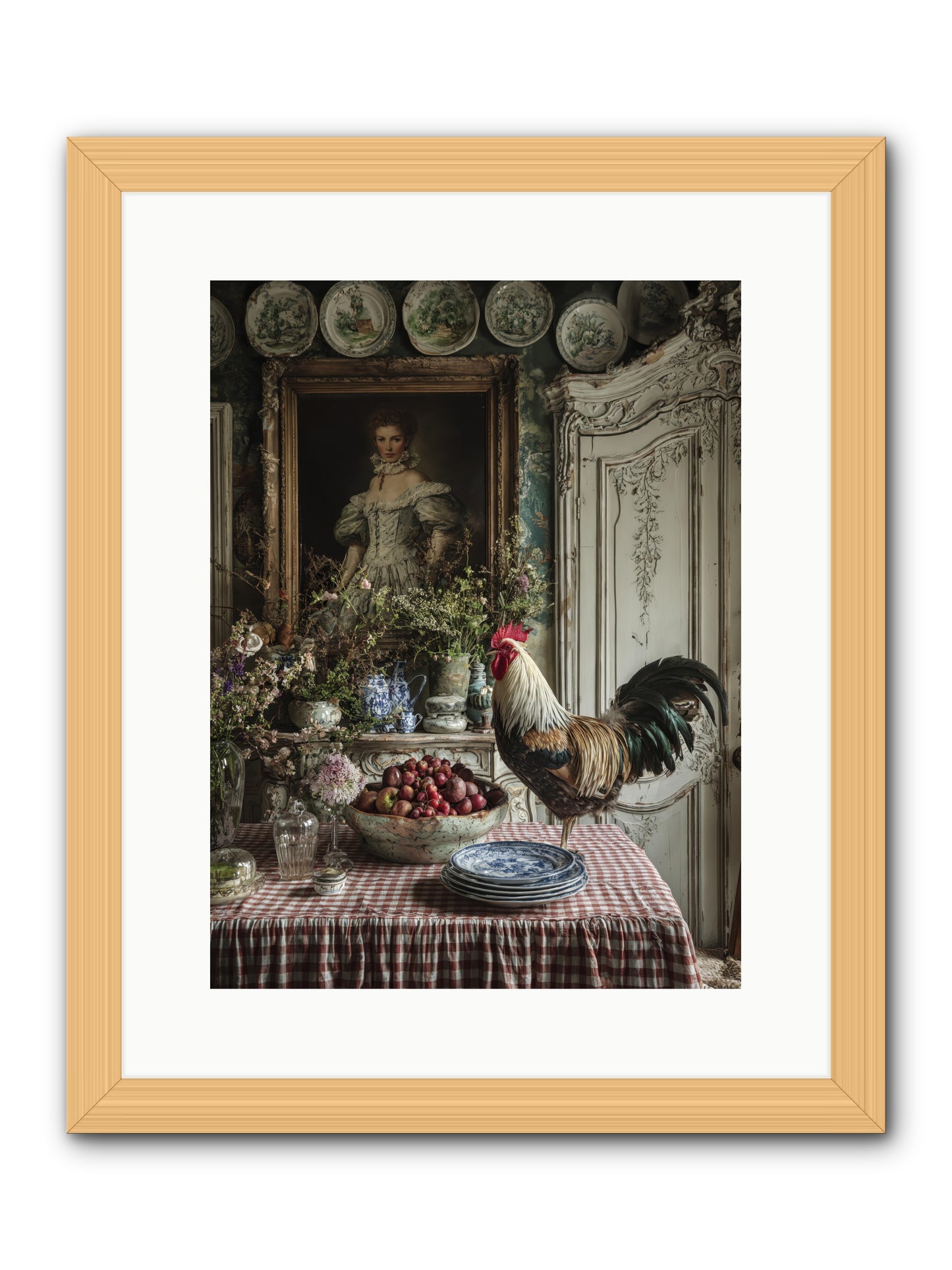 Trillium -- Framed Print - Natural 12x16